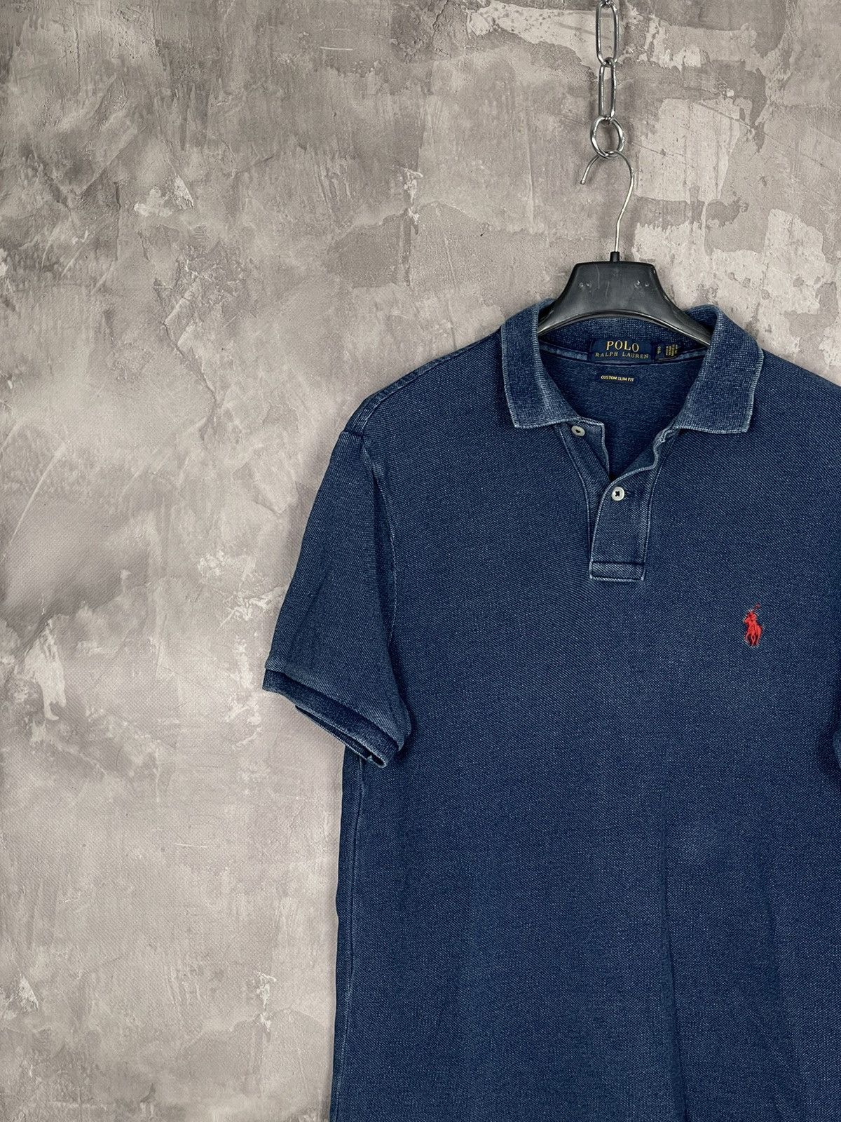 Polo Ralph Lauren × Vintage Vintage Polo Ralph Lauren Factory Faded Y2K Denim T-shirt Size US S / EU 44-46 / 1 - 3 Thumbnail