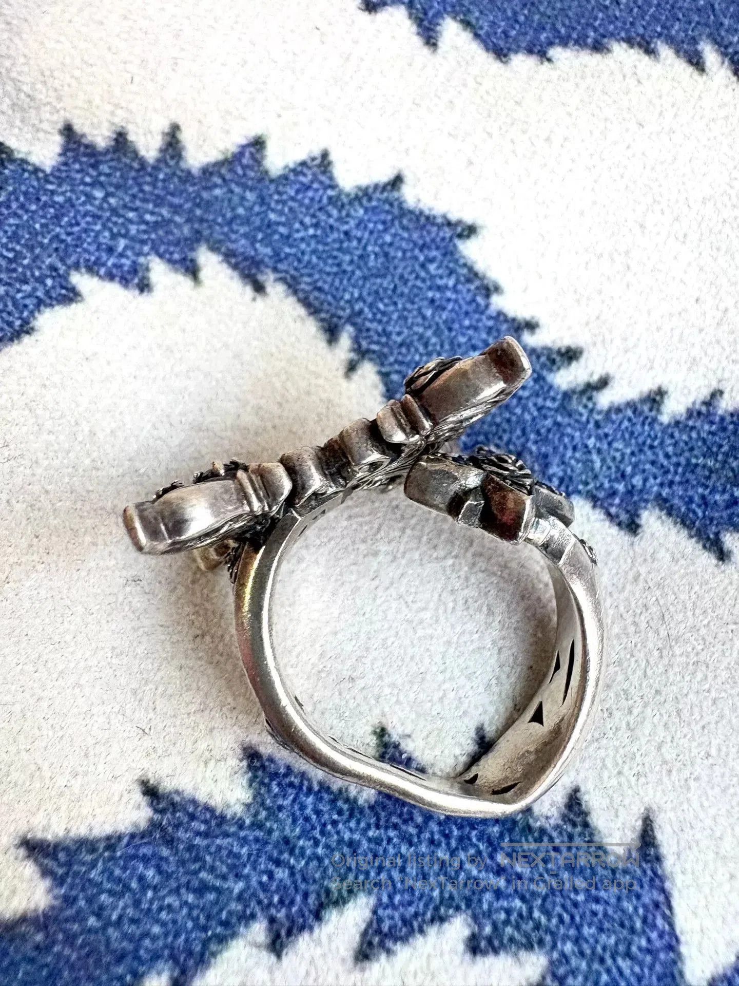 Vivienne Westwood silver butterfly statement ring for women. Size ONE SIZE - 7 Thumbnail