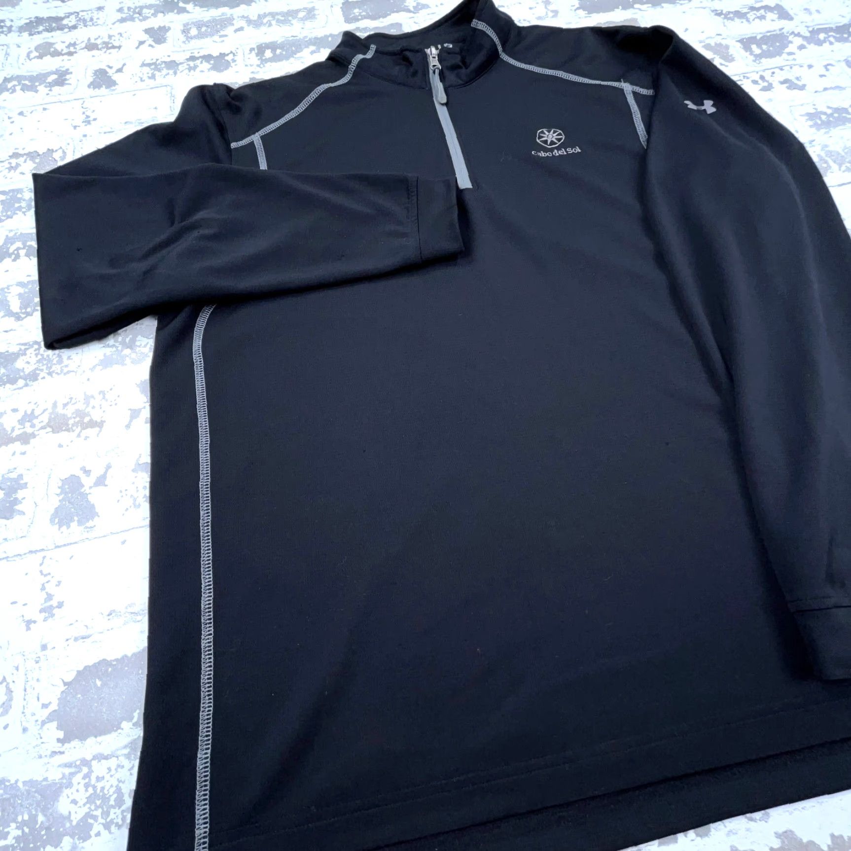 Under Armour Under Armour Shirt Men Large Black White Tee Pull Over Performance Golf Club Size US L / EU 52-54 / 3 - 3 Thumbnail