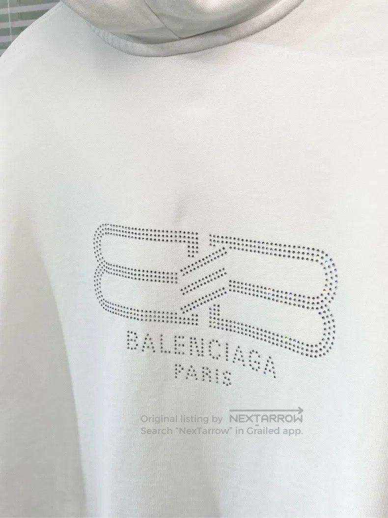 Balenciaga Balenciaga Hooded sweatshirt with double B buckle and crys Size US M / EU 48-50 / 2 - 5 Thumbnail