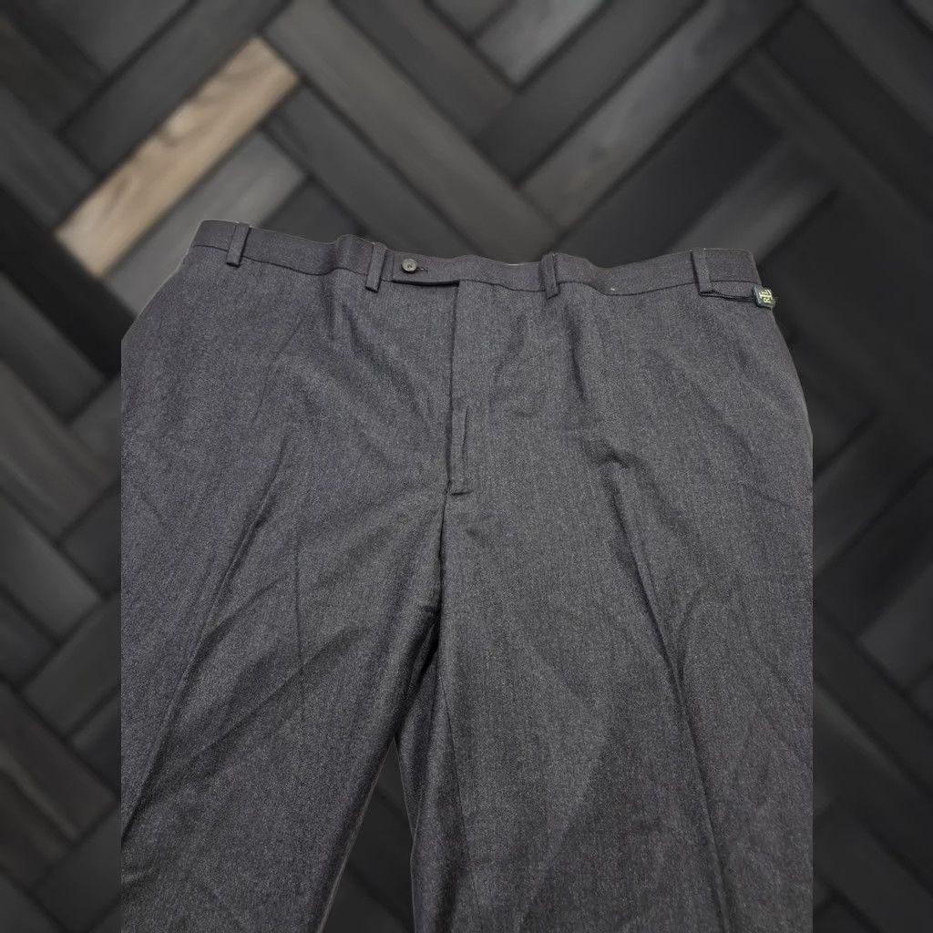 Ralph Lauren Lauren Ralph Lauren Dress Pants Mens 44 Waist 44x34 Gray Wool Straight Zip Front Pockets Vintage No Size US 44 / EU 60 - 1 Thumbnail