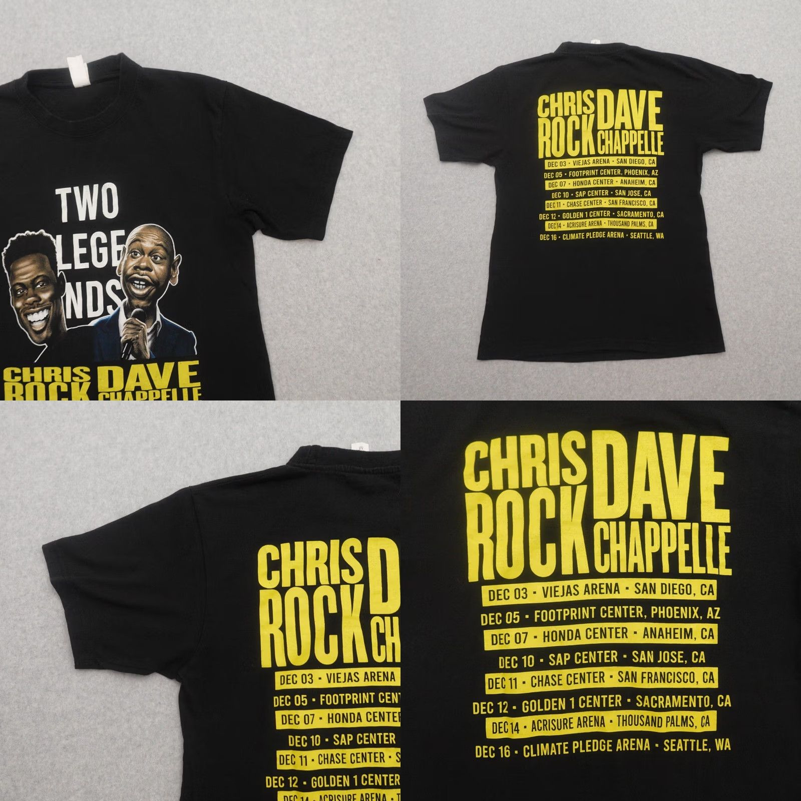 Vintage Chris Rock Dave Chappelle Legends Comedy Tour T-Shirt Medium Size US M / EU 48-50 / 2 - 8 Thumbnail
