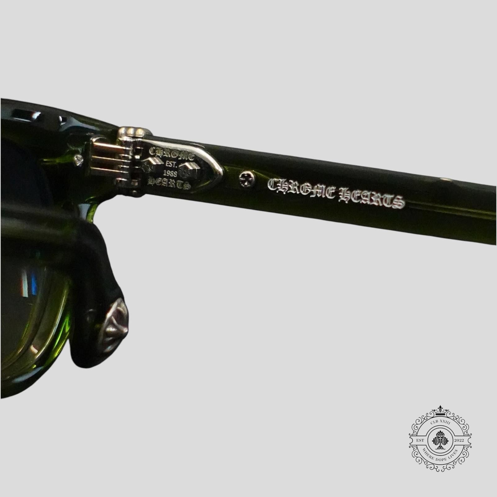 Chrome Hearts Chrome Hearts Drippin Glasses in Marine/Silver Size ONE SIZE - 2 Thumbnail