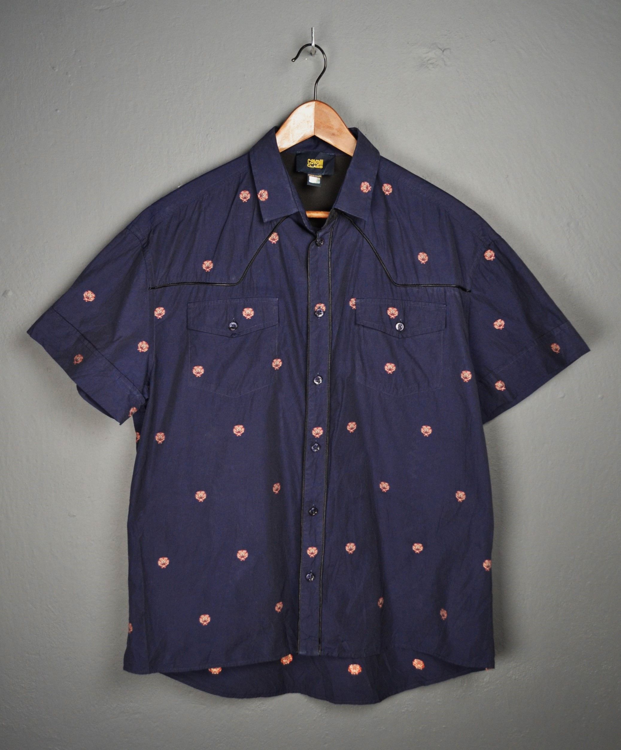 Roberto Cavalli Roberto Cavalli Class Tiger Short Sleeve Shirt L Size US L / EU 52-54 / 3 - 1 Thumbnail