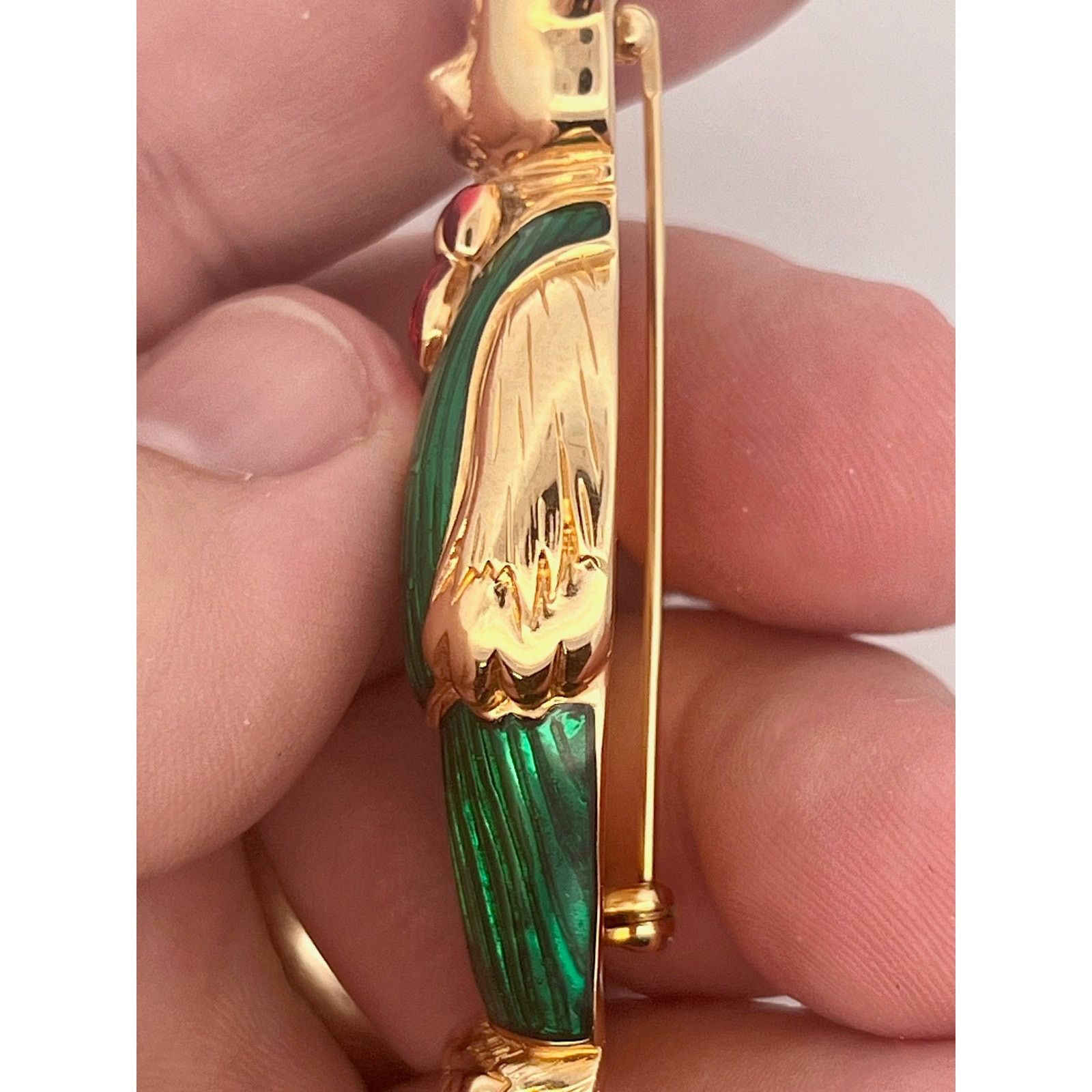 Swarovski Swarovski Golden Crystal Enamel Bear Brooch Size ONE SIZE - 4 Thumbnail