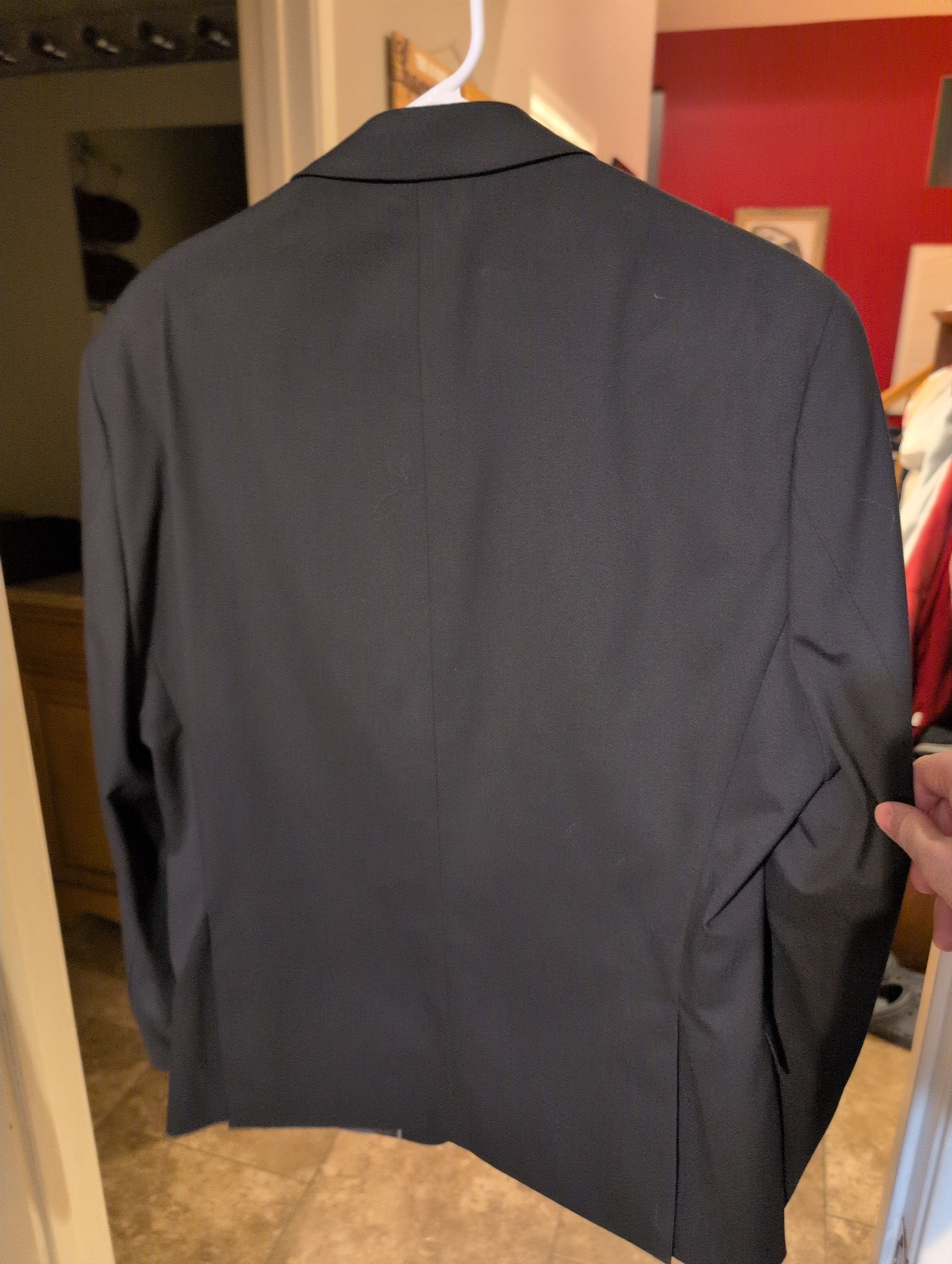 Alfani Alfani Men's Black Slim-Fit Stretch Blazer Sport Coat Size 42R - 4 Thumbnail