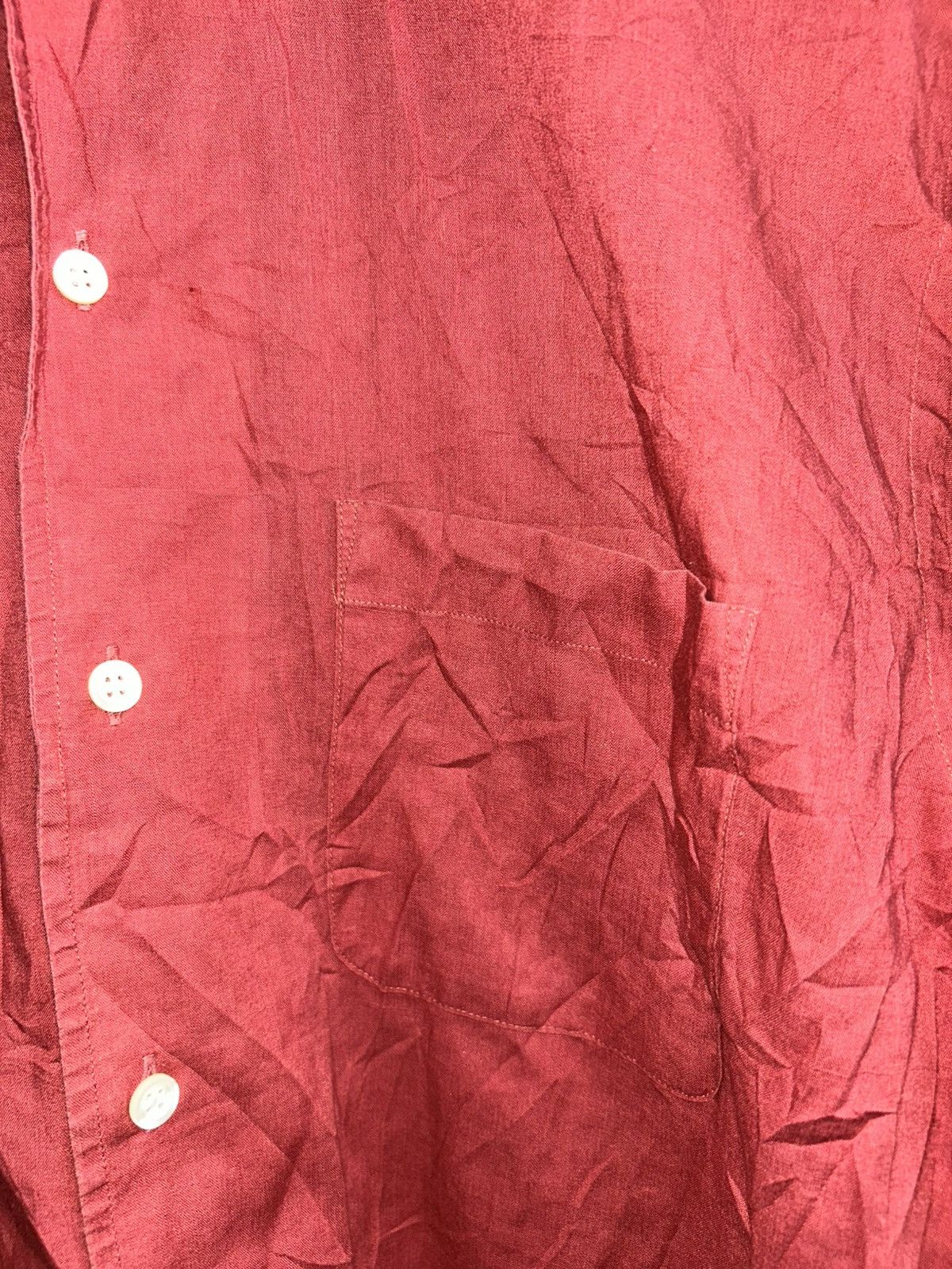 Issey Miyake IM Product Plain Red Short Sleeve Pocket Button Up Shirt Size US M / EU 48-50 / 2 - 11 Thumbnail