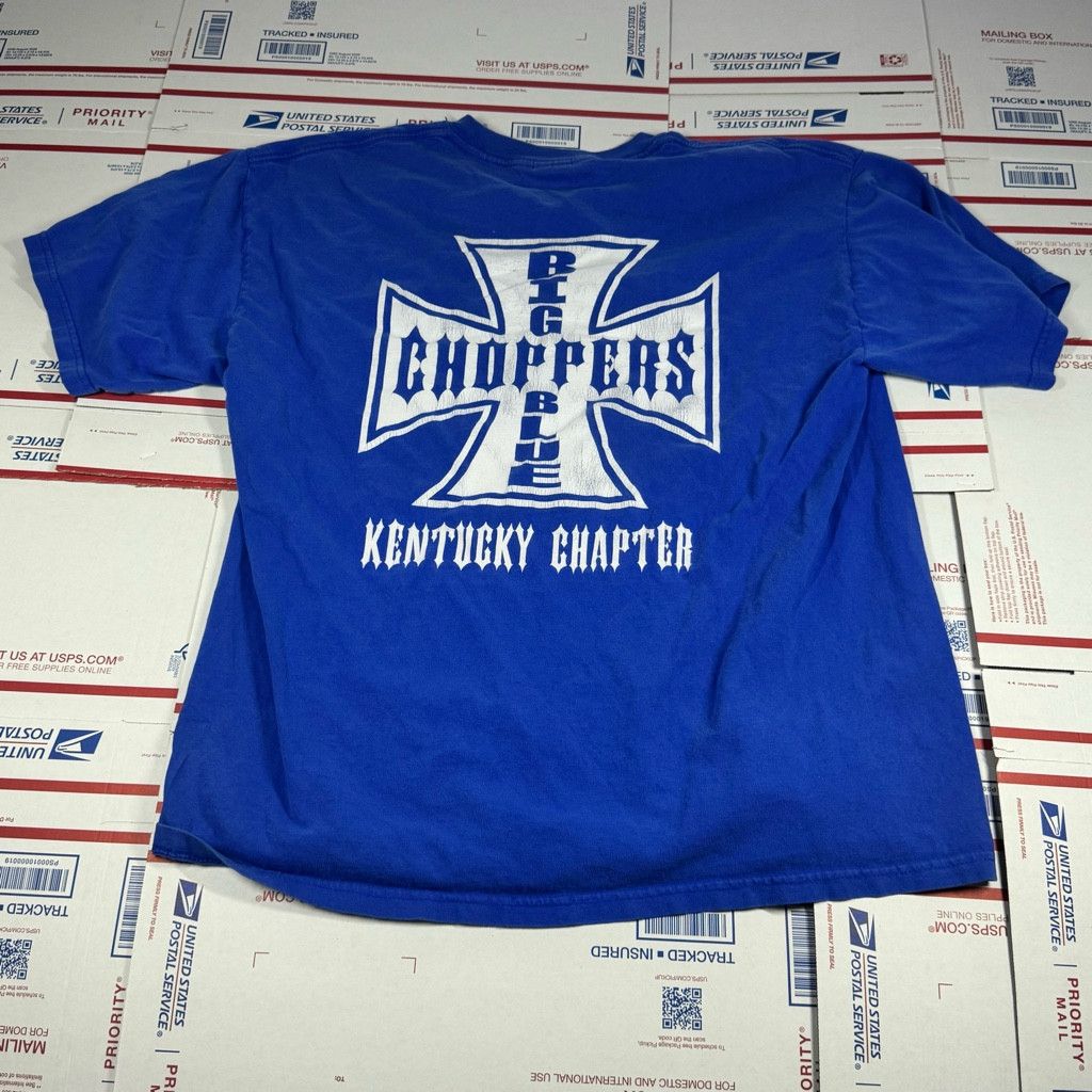 Harley Davidson Blue West Coast Choppers T-Shirt Kentucky Chapter Size LARGE Size US L / EU 52-54 / 3 - 3 Thumbnail
