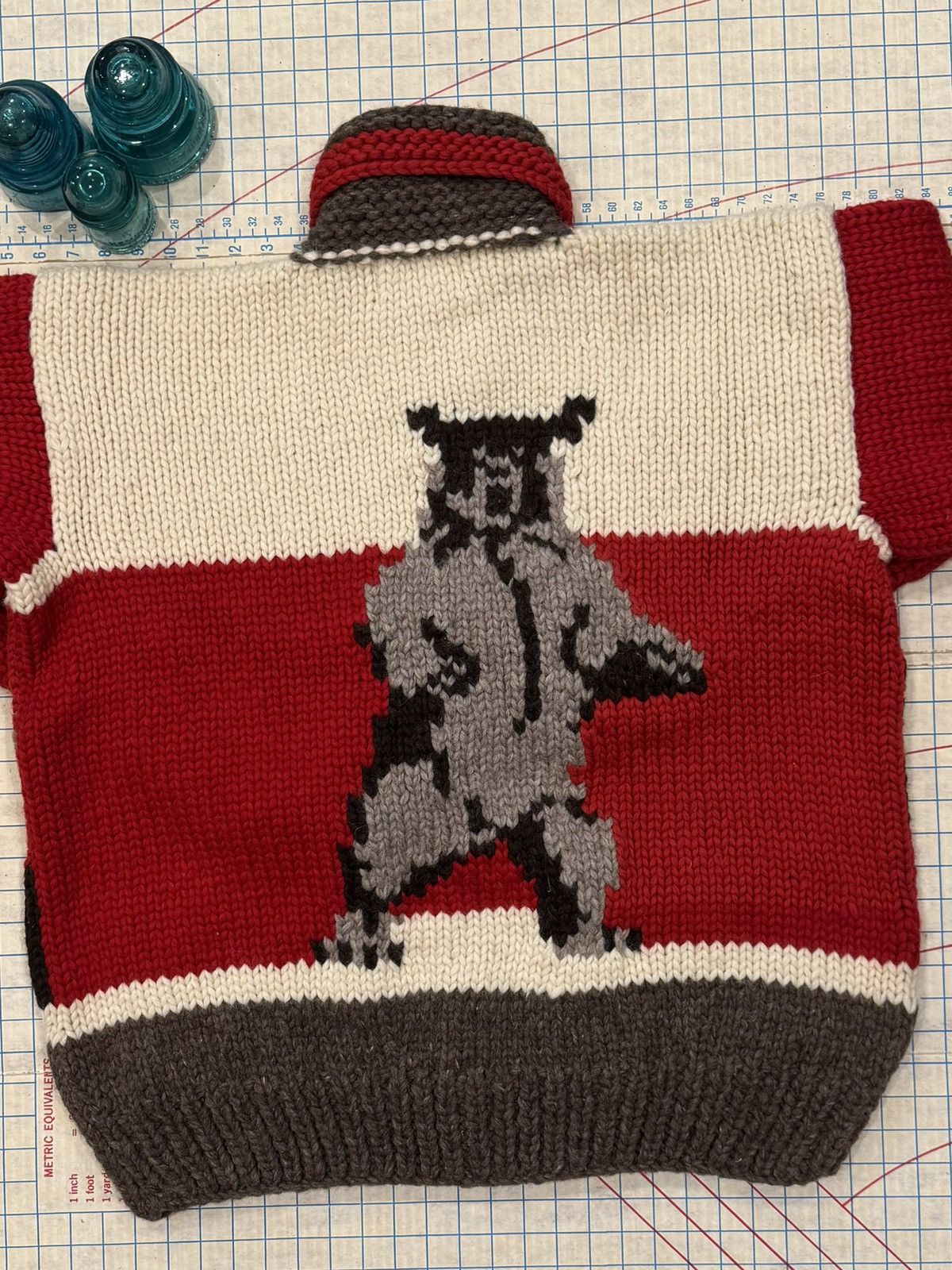 Kanata Hand Knits Kanata Hand Knit Bear Cowichan Style Sweater Fits XL Wool Size US XL / EU 56 / 4 - 8 Thumbnail