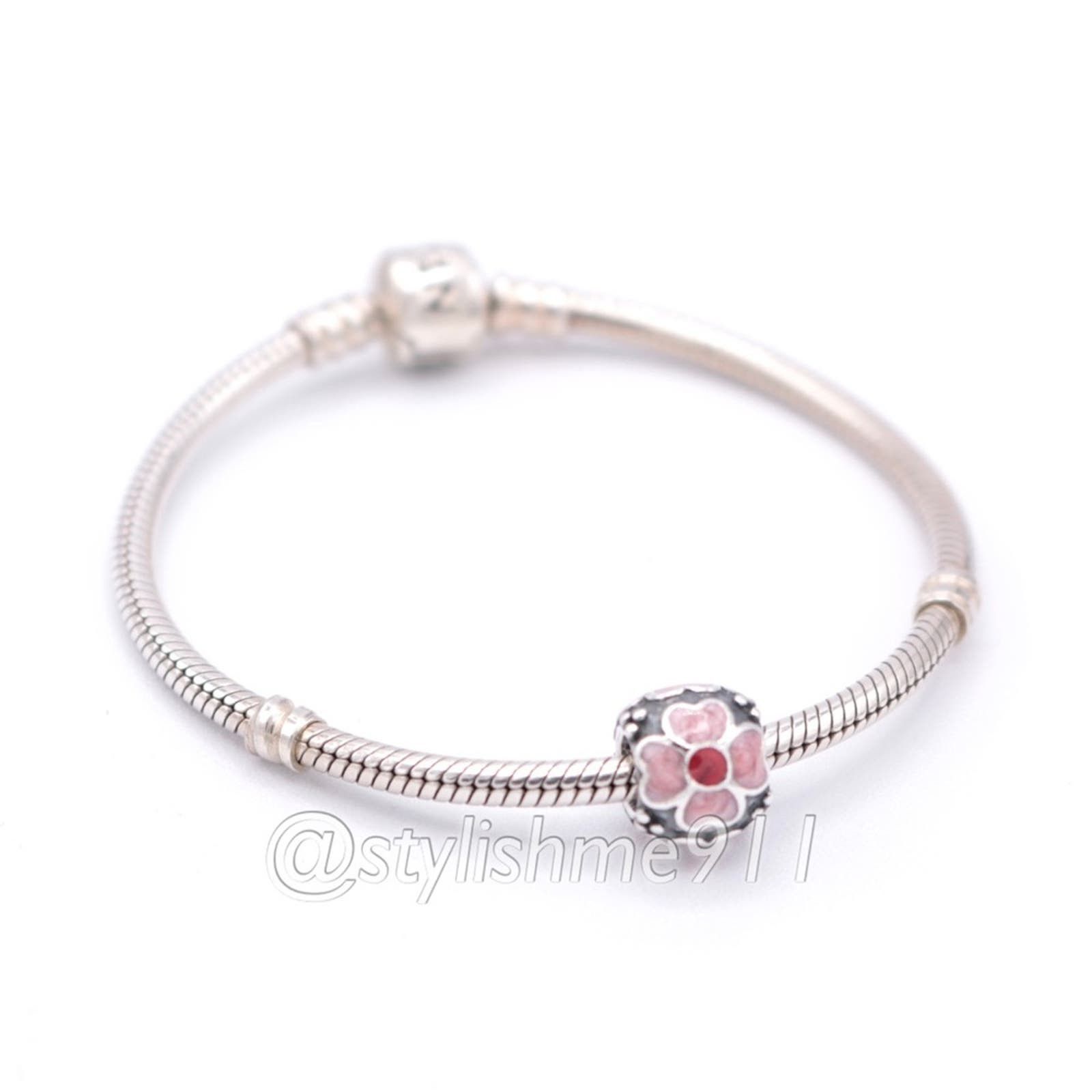 pandora Authentic PANDORA Red Daisy Charm - 790433ER Size ONE SIZE - 5 Thumbnail