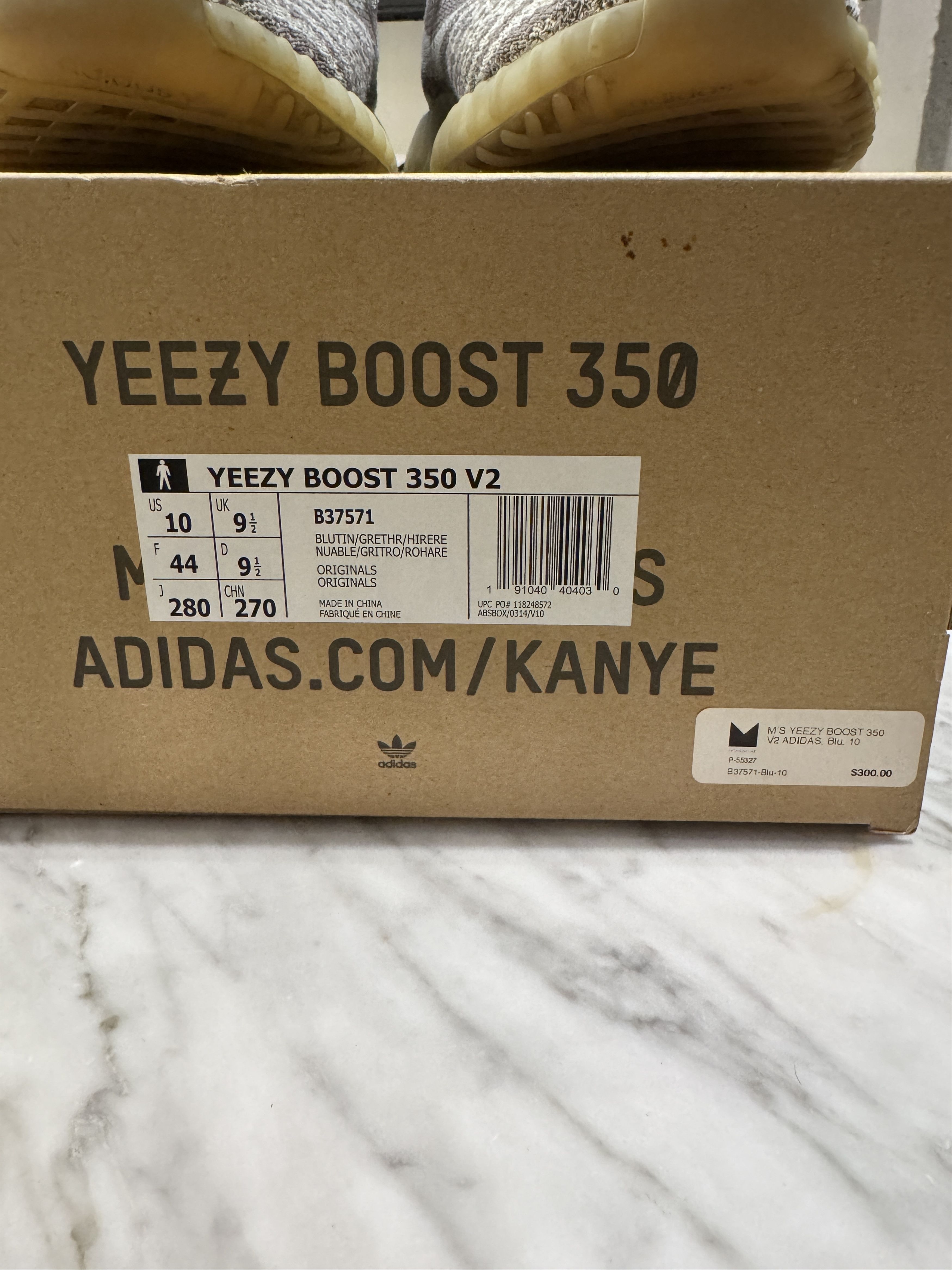 Adidas × Kanye West Yeezy Boost 350 V2 Blue Tint Size US 10 / EU 43 - 3 Thumbnail