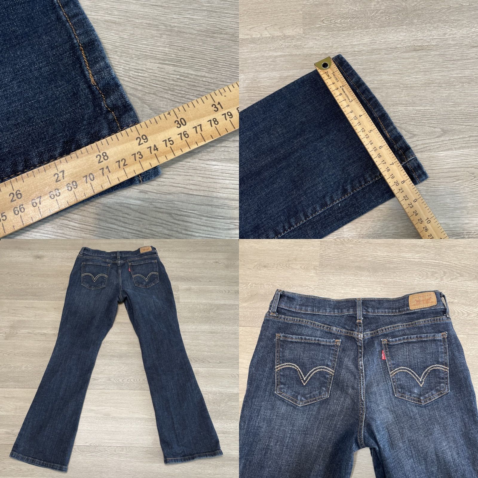 Levi's Levi's 515 Jeans Women's Boot Cut Mid Rise Dark Wash Size 8 Blue Size 30" / US 8 / IT 44 - 8 Thumbnail
