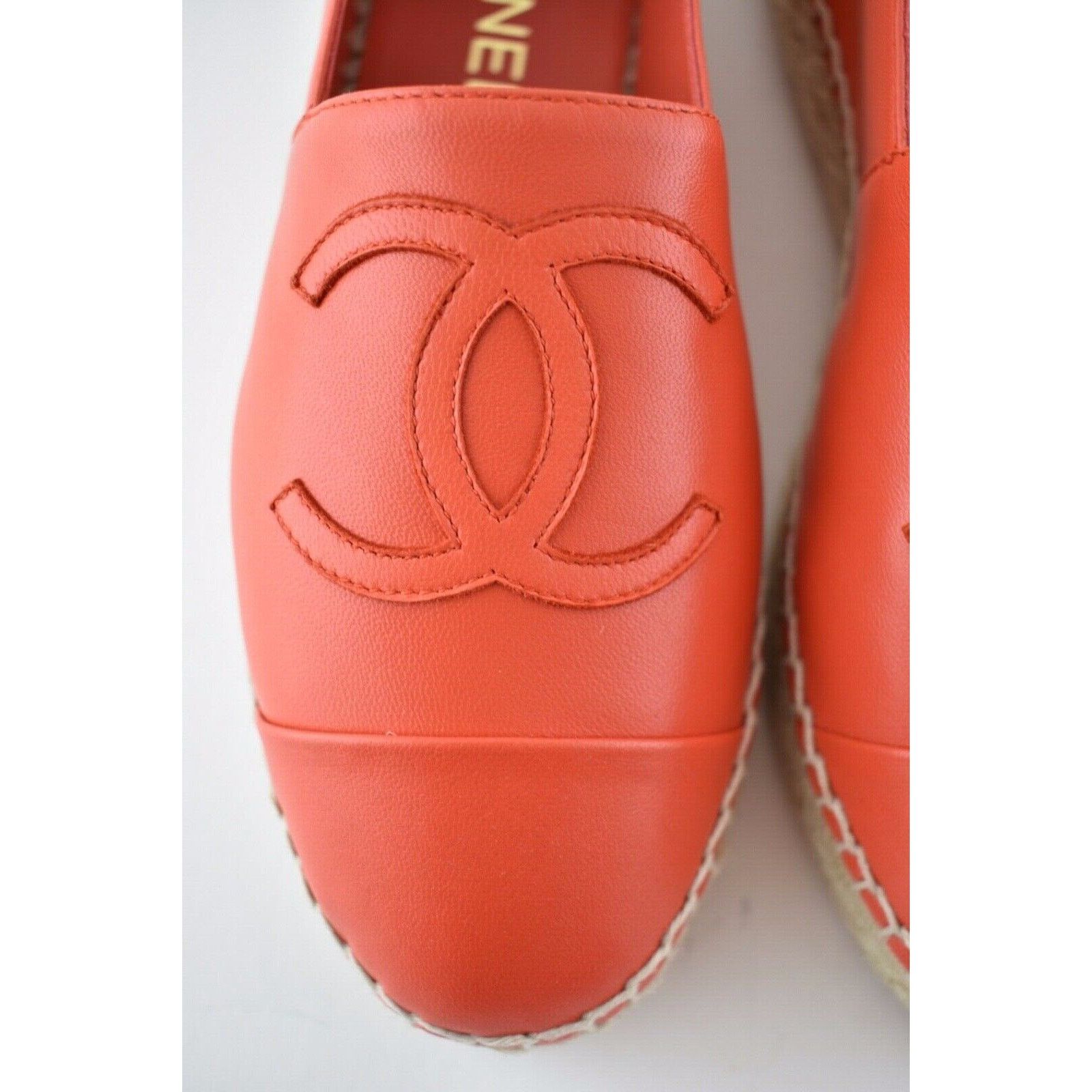 Chanel 19C Lambskin CC Logo Double Sole Espadrille Ballet Flat 35 Size US 5 / IT 35 - 7 Thumbnail