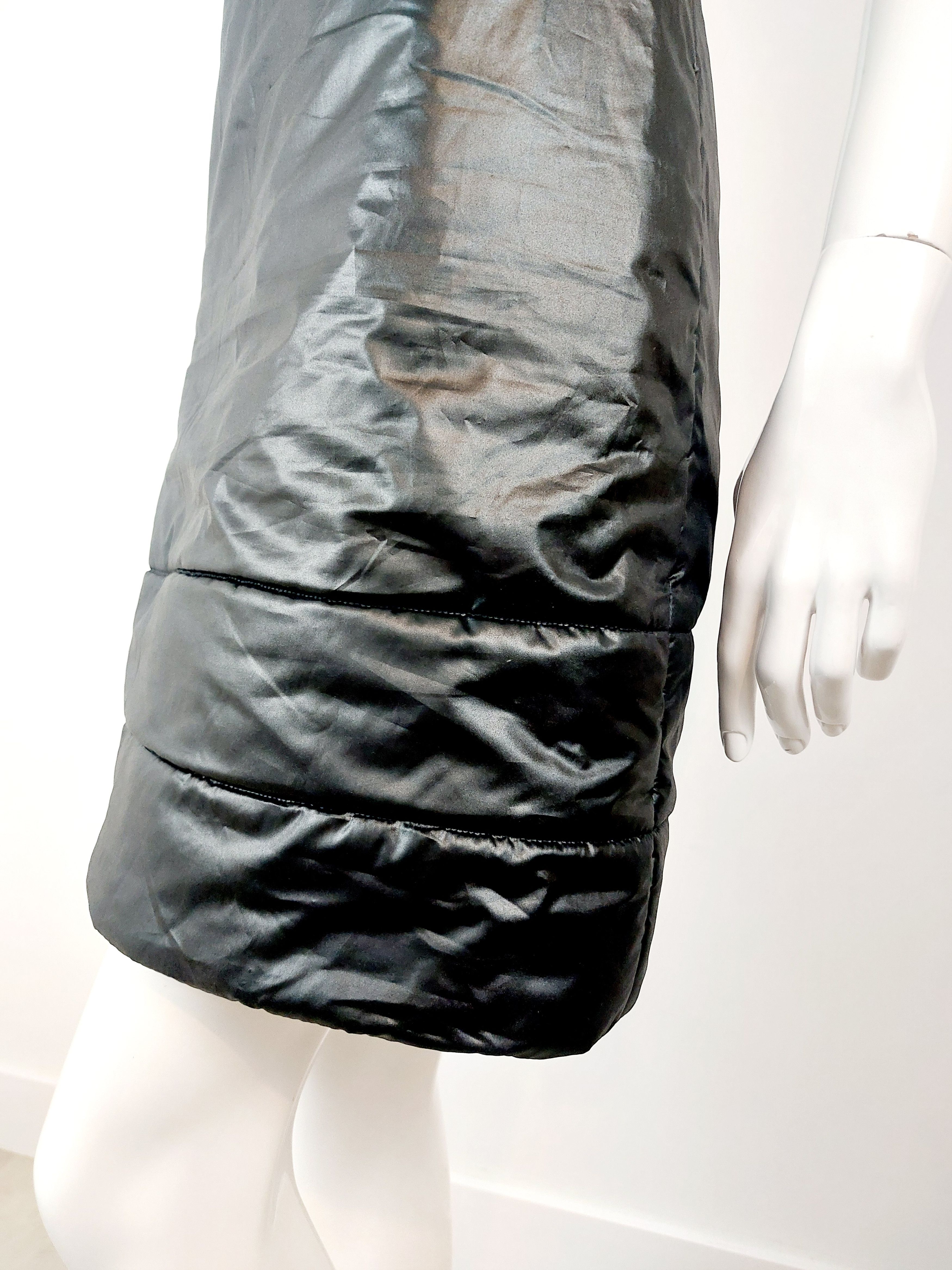Paco Rabanne Paco Rabanne Padded Black Sheath Futuristic Dress Size XS / US 0-2 / IT 36-38 - 6 Thumbnail