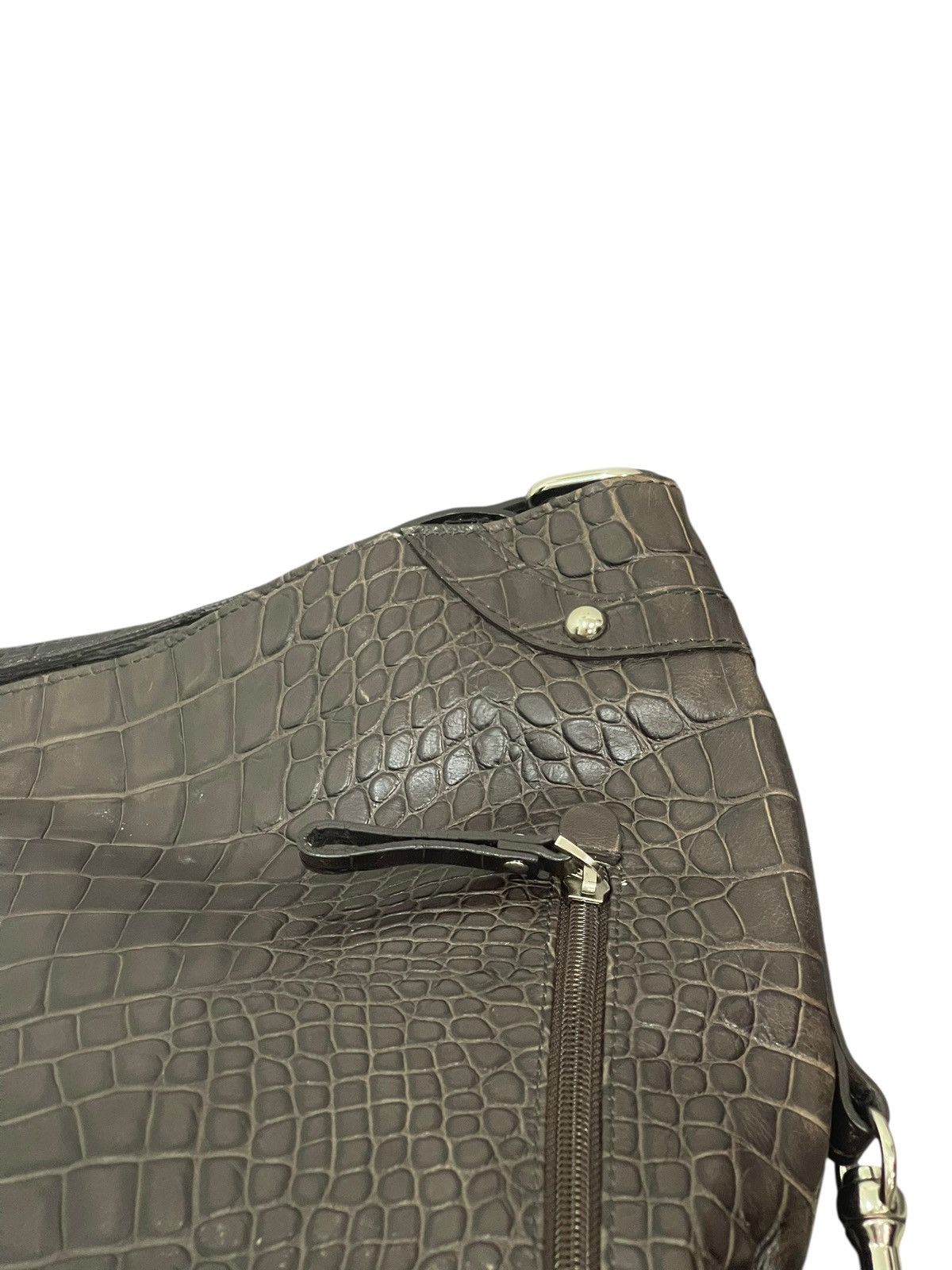 Genuine Leather Crocodile Embossed Palio Full Leather Shoulder Bag 2🟩1 Size ONE SIZE - 17 Thumbnail
