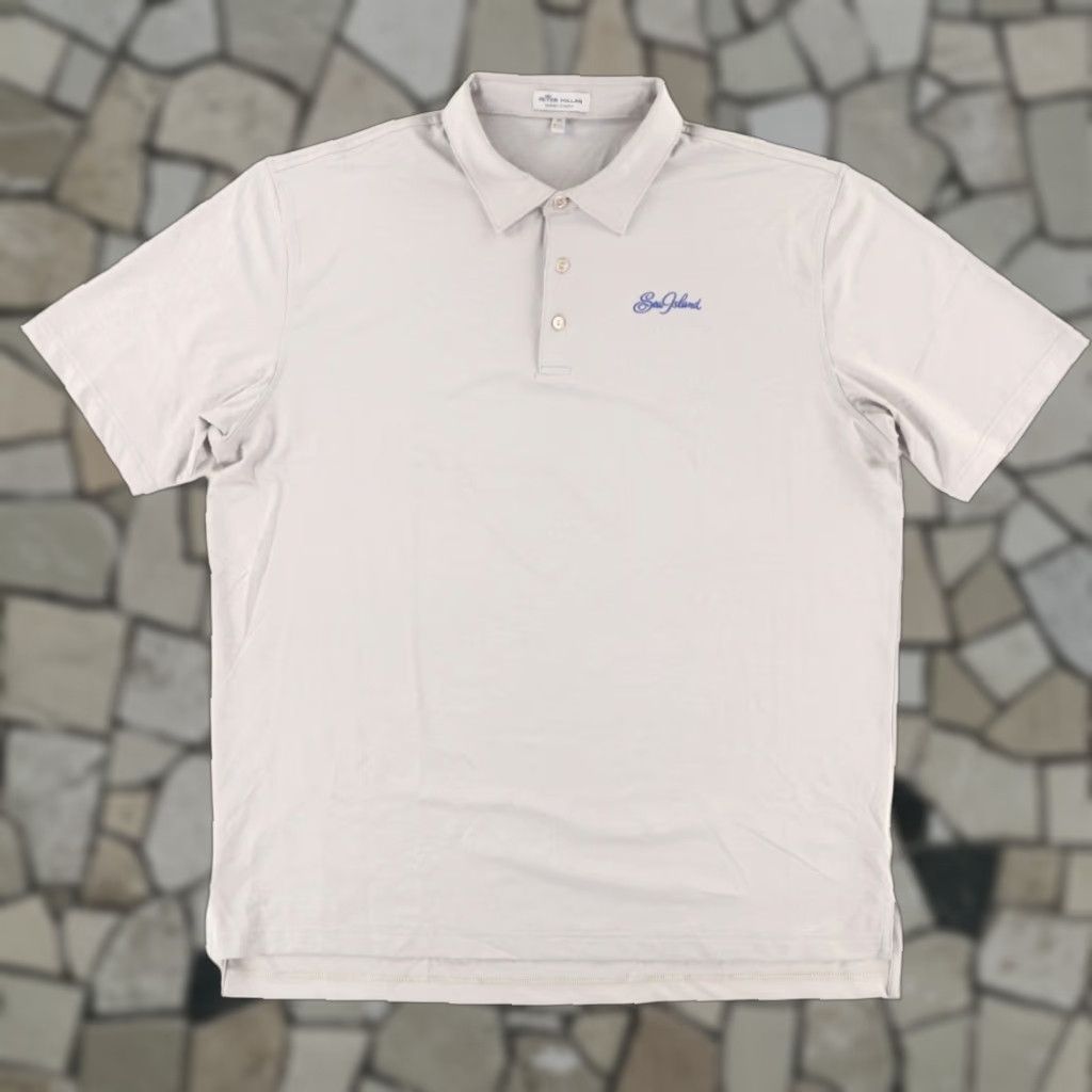 Peter Millar Peter Millar Sea Island Stretch Polo Shirt Gale Grey Men's XL Shirt Size US XL / EU 56 / 4 - 1 Thumbnail