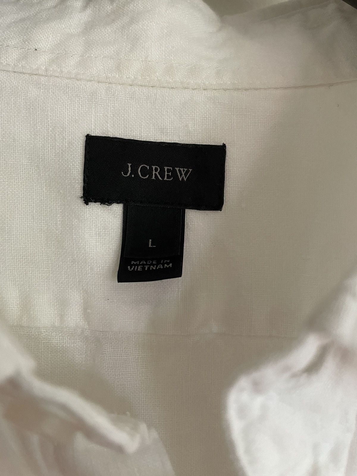 J.Crew J.Crew Linen Button Down Short Sleeve Shirt Size US L / EU 52-54 / 3 - 3 Thumbnail