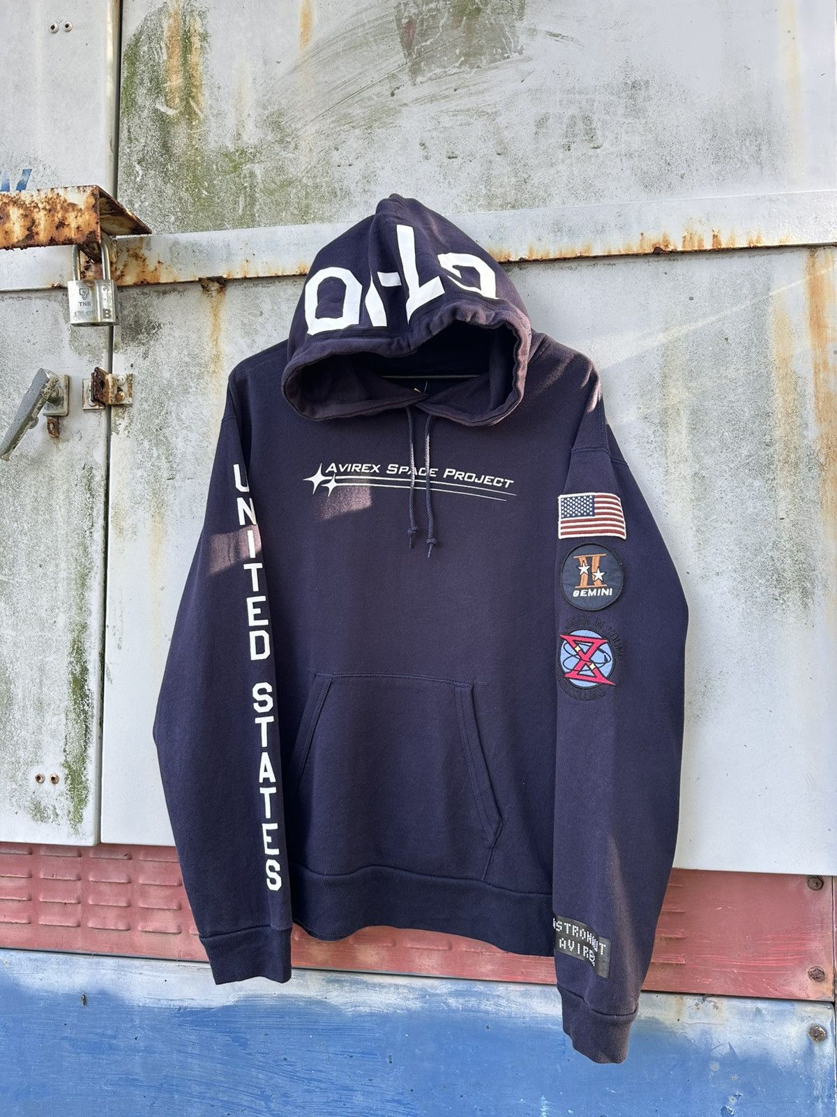 Avirex 👹Avirex Space Project Patchwork Hoodie Size US XL / EU 56 / 4 - 2 Thumbnail