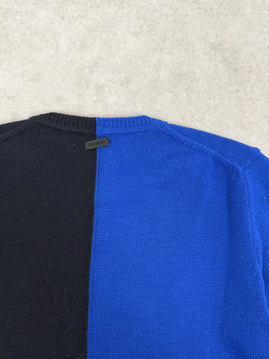 Dirk Bikkembergs 2000s Bikkembergs Two Tone Blue & Black Wool Sweater Size US S / EU 44-46 / 1 - 6 Thumbnail