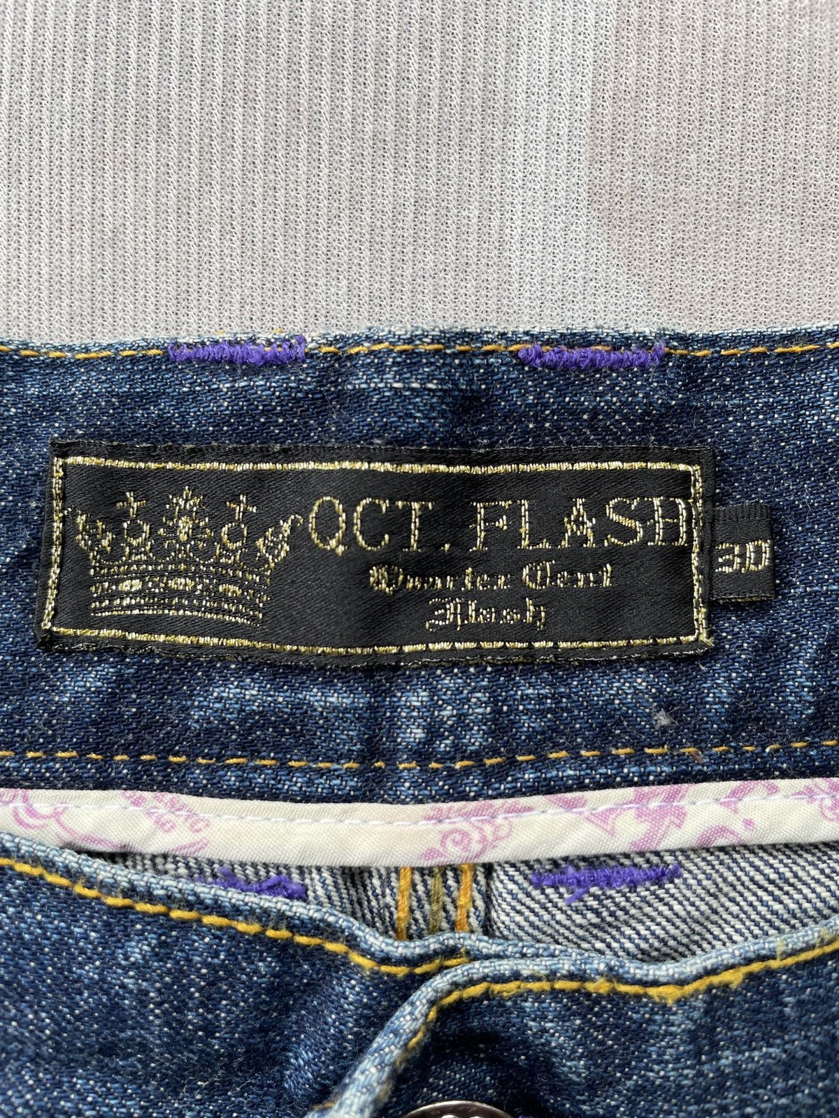 Designer Oct Flash Buckle Back Jeans (P100) Size US 31 - 18 Thumbnail