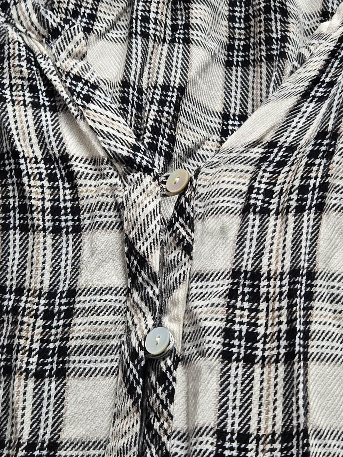 Other J Jill SZ M Plaid Button-down Peplum Blouse Boho CottageCore Size M / US 6-8 / IT 42-44 - 6 Thumbnail