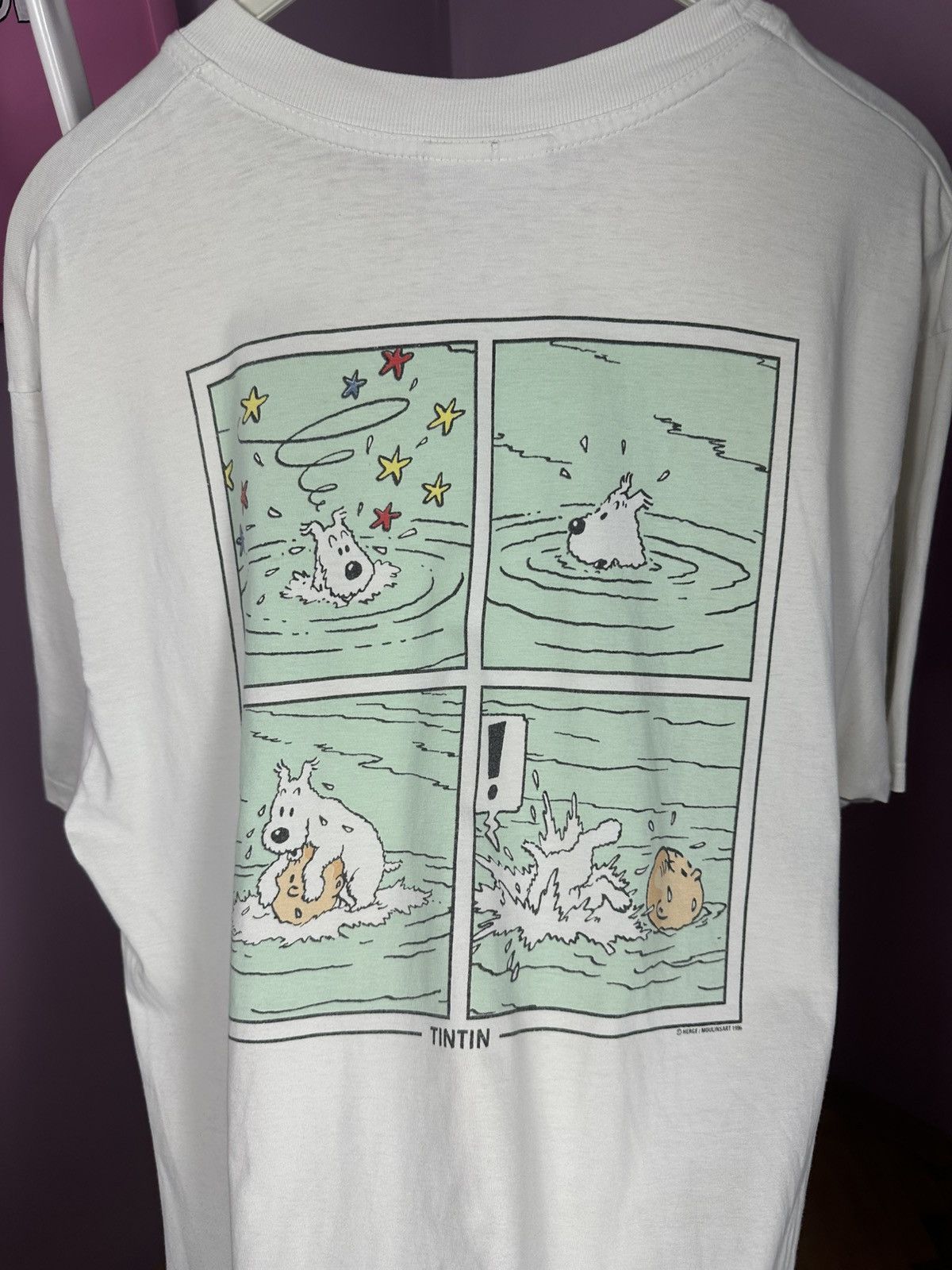 Other Vintage TinTin MoulinsArt 1996 Le Temple Du Soleil T-Shirt Size US L / EU 52-54 / 3 - 23 Thumbnail
