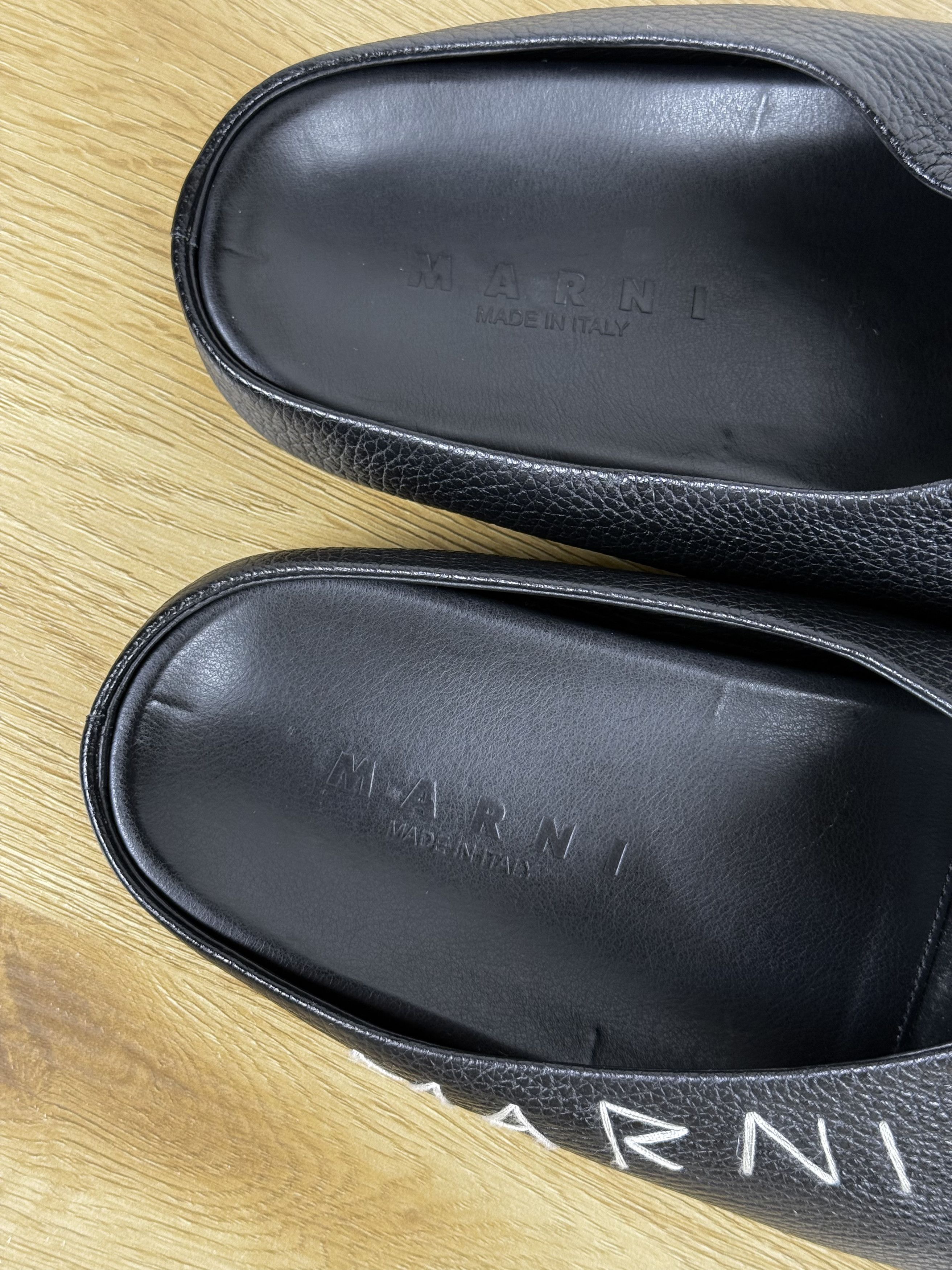 Marni Marni Fussbett Sabot 'Black Logo Embroidered' Size US 10 / EU 43 - 6 Thumbnail