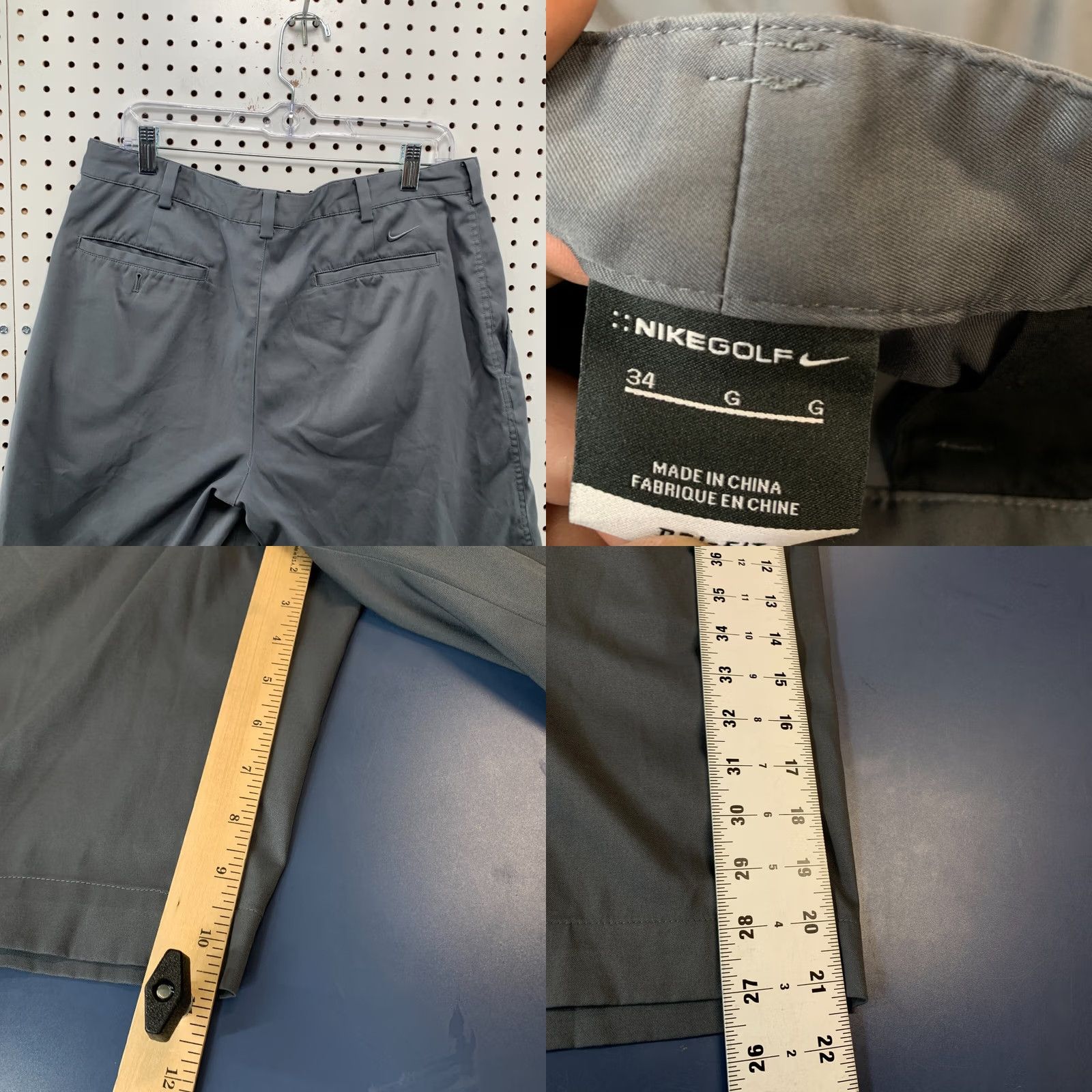 Nike Nike Golf Chino Shorts Mens Size 34x10.5 Gray Casual Dri Fit Size US 34 / EU 50 - 10 Thumbnail
