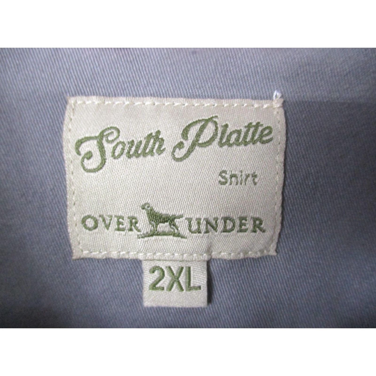 Undercover Over Under South Platte Mens Shirt 2XL Gray Twill Button-Down Long Sleeve Casual Size US XXL / EU 58 / 5 - 4 Thumbnail