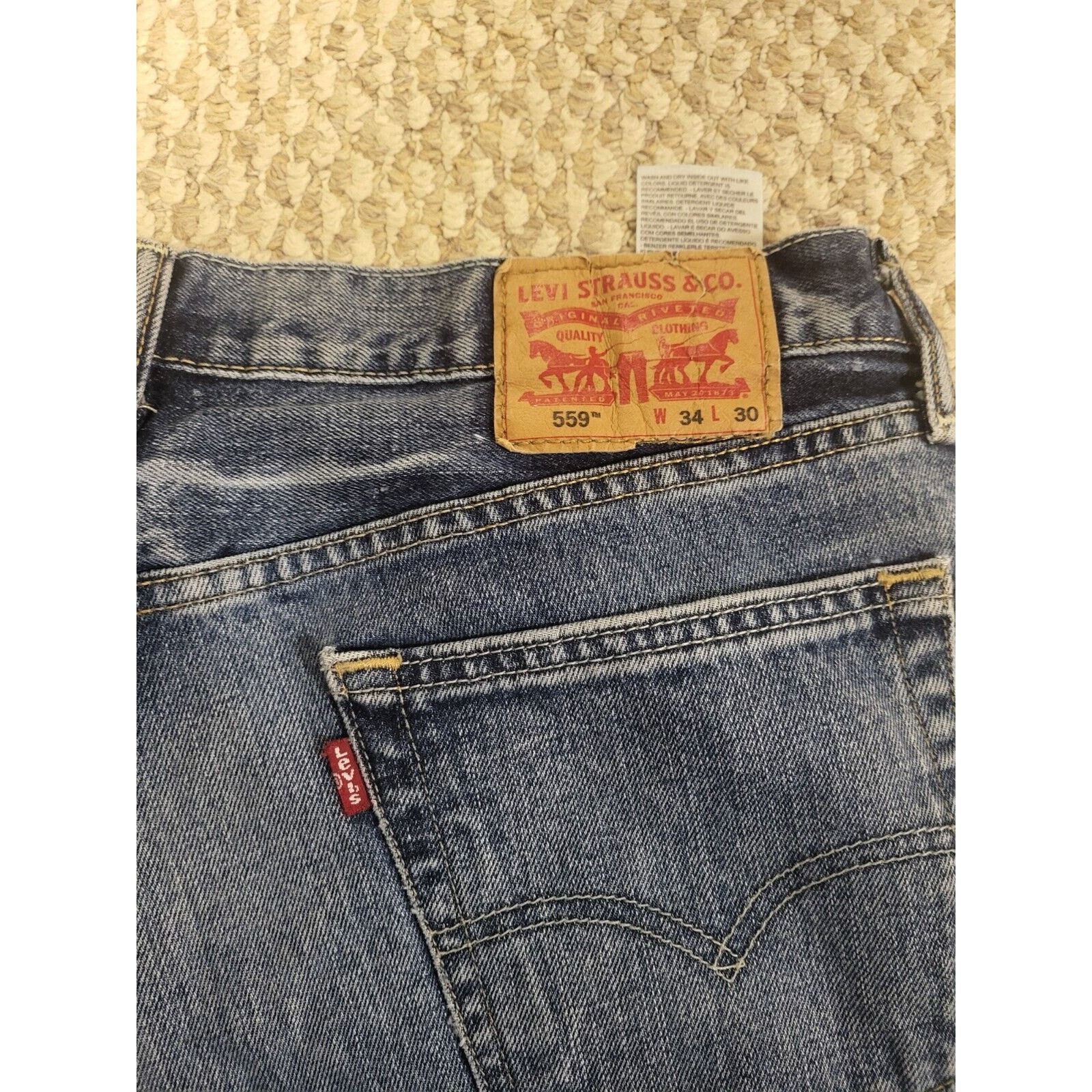 Levi's Levis Mens 559 30x34 Medium Wash Jeans Size US 34 / EU 50 - 3 Thumbnail