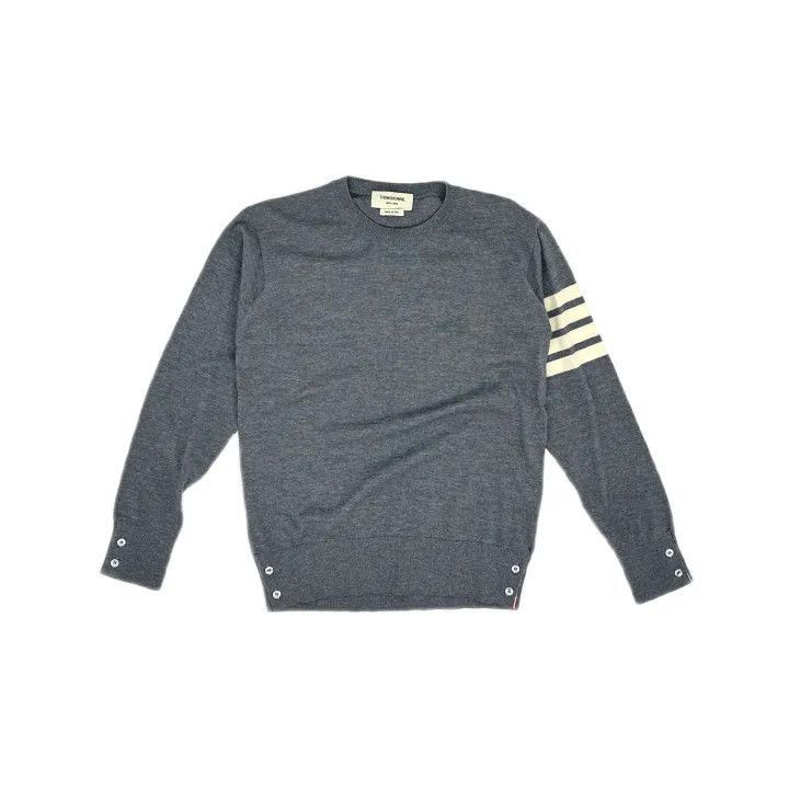 Thom Browne Thom Browne Gray Striped Long Sleeve Sweater -2507 Size US M / EU 48-50 / 2 - 8 Thumbnail