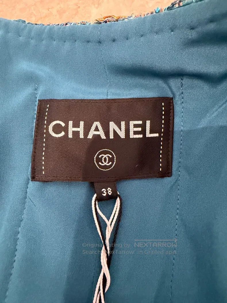 Chanel Chanel Egyptian series peacock blue glazed buckle tweed co Size XS / US 0-2 / IT 36-38 - 3 Thumbnail