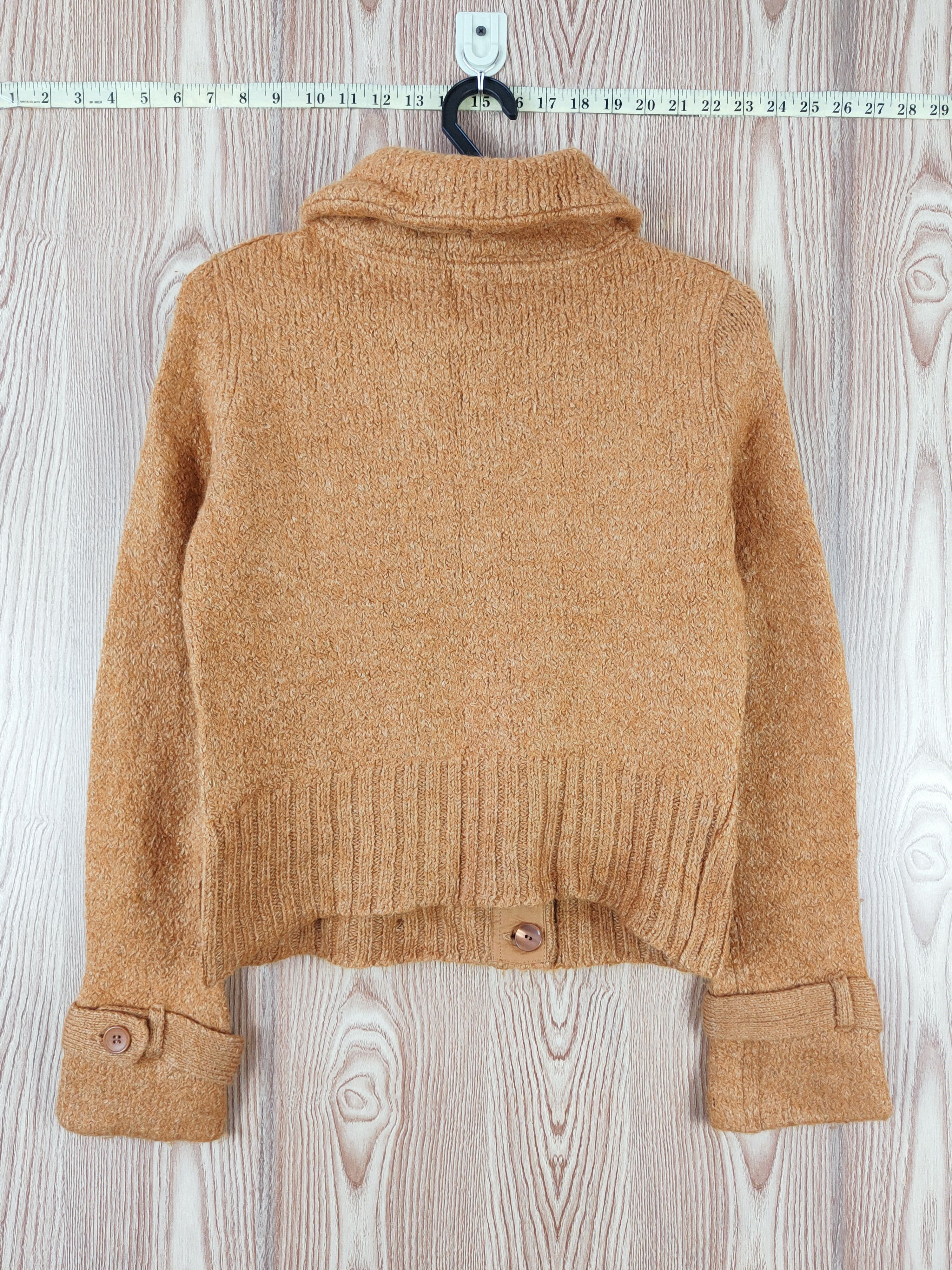 Japanese Brand Allureville Brown Knitwear Crop Top Jackets #W738 Size S / US 4 / IT 40 - 7 Thumbnail