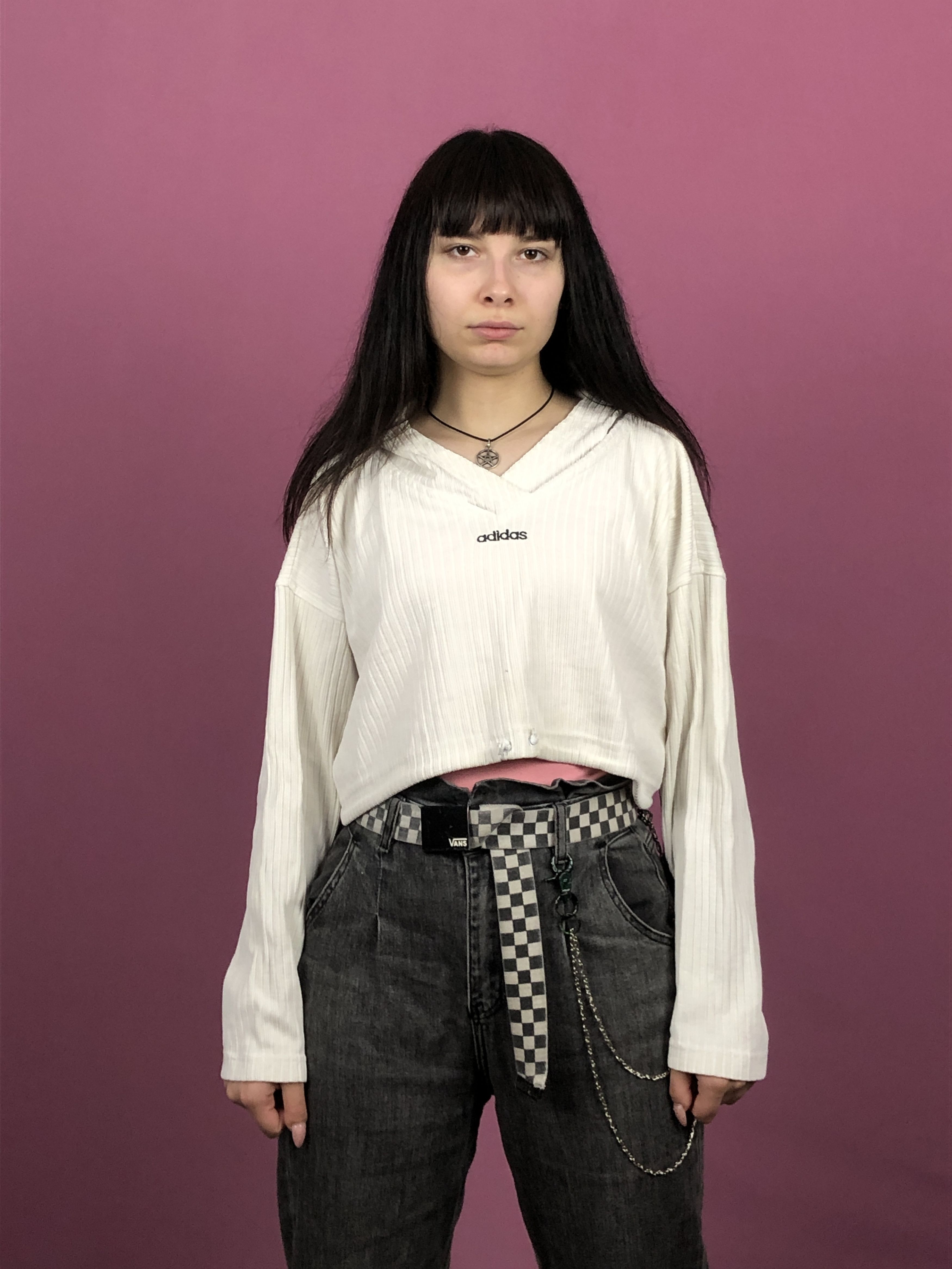 Adidas × Vintage 90s Adidas Vintage Women's Cropped Hoodie - S Size S / US 4 / IT 40 - 3 Thumbnail