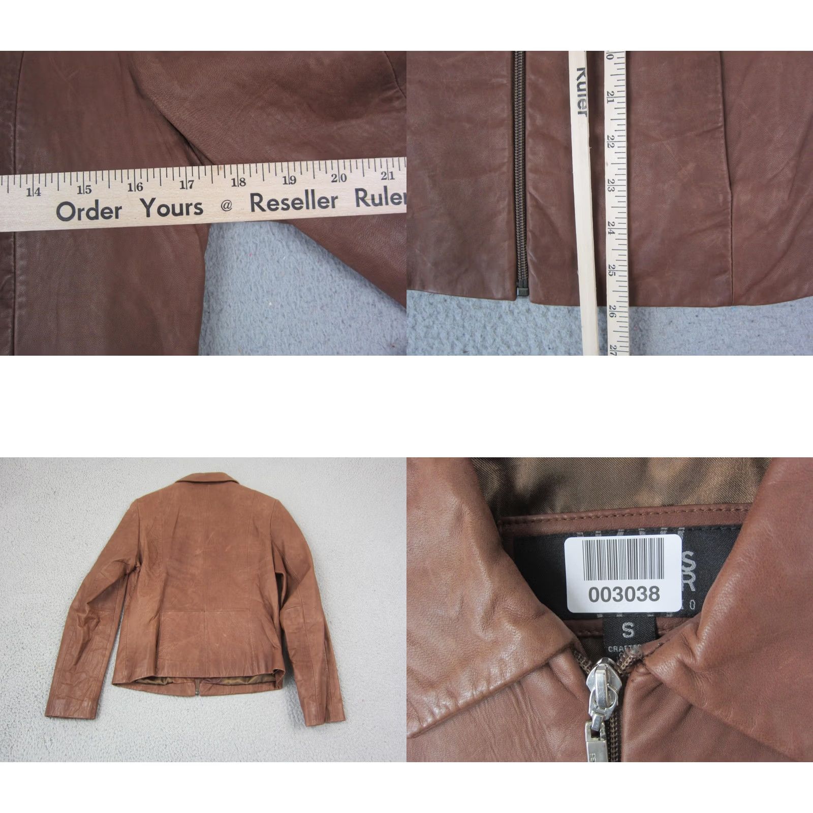 Vintage VINTAGE Wilsons Leather Jacket Womens Small Brown Pelle Studio Full Zip 90s Style Basic Jacket 90s Womens Black? Size S / US 4 / IT 40 - 8 Thumbnail