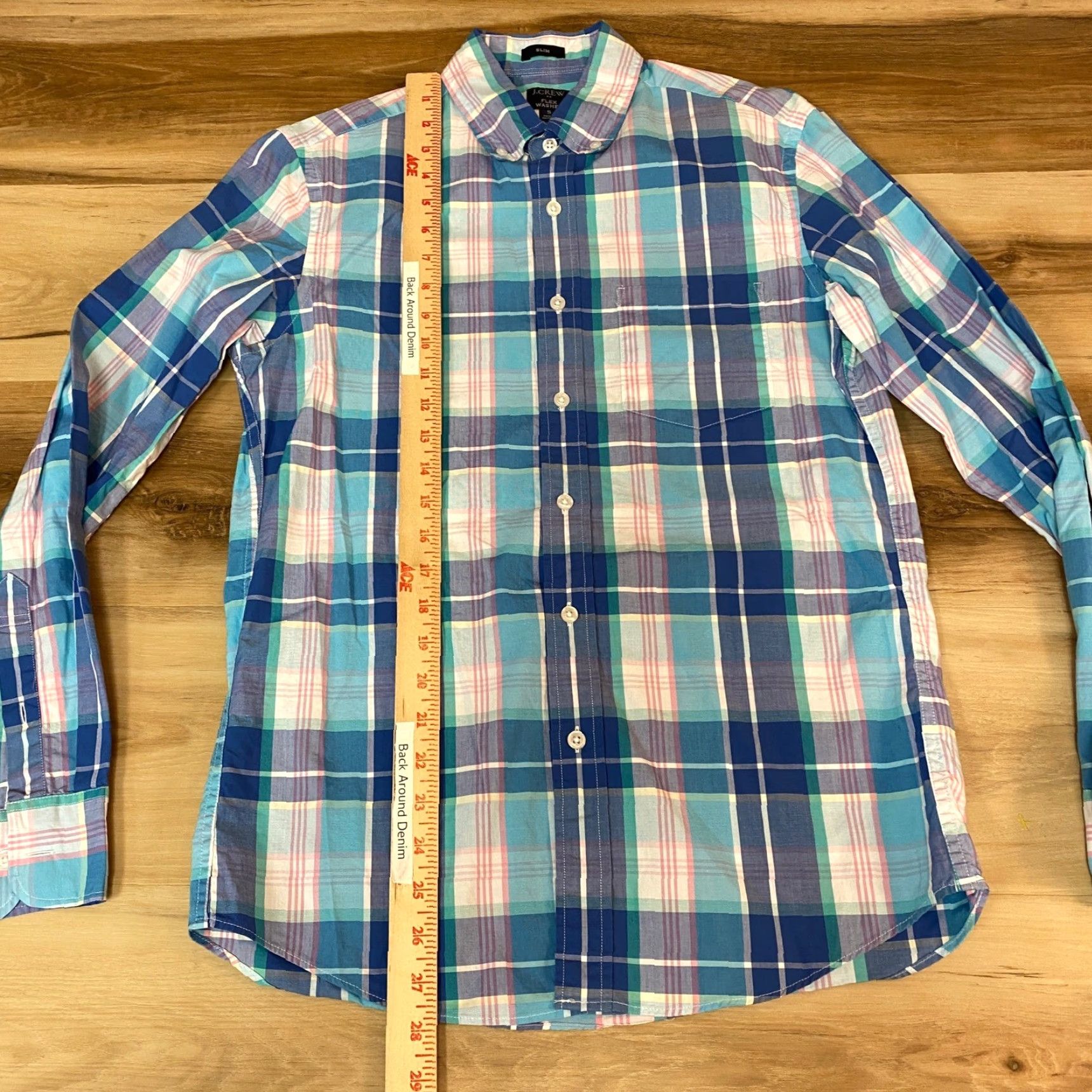 J.Crew J Crew Shirt Mens Small Slim Fit Plaid Button Down Long Sleeve Flex Washed Size US S / EU 44-46 / 1 - 5 Thumbnail