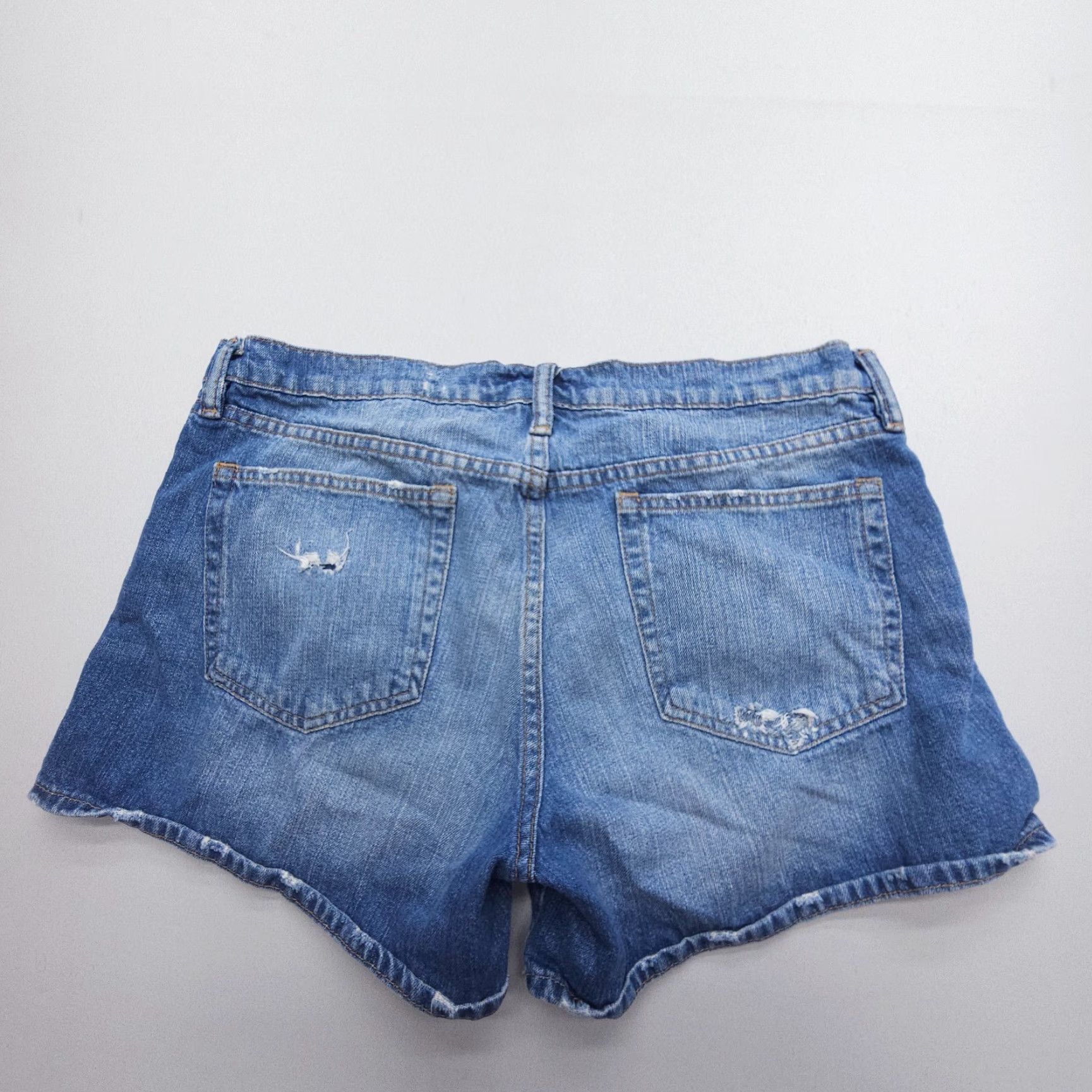 Polo Ralph Lauren Vtg / Y2K Ralph Lauren Sport Low Rise Micro Mini Shorts Size 12 Distressed Denim Size 34" / US 12 / IT 48 - 2 Thumbnail