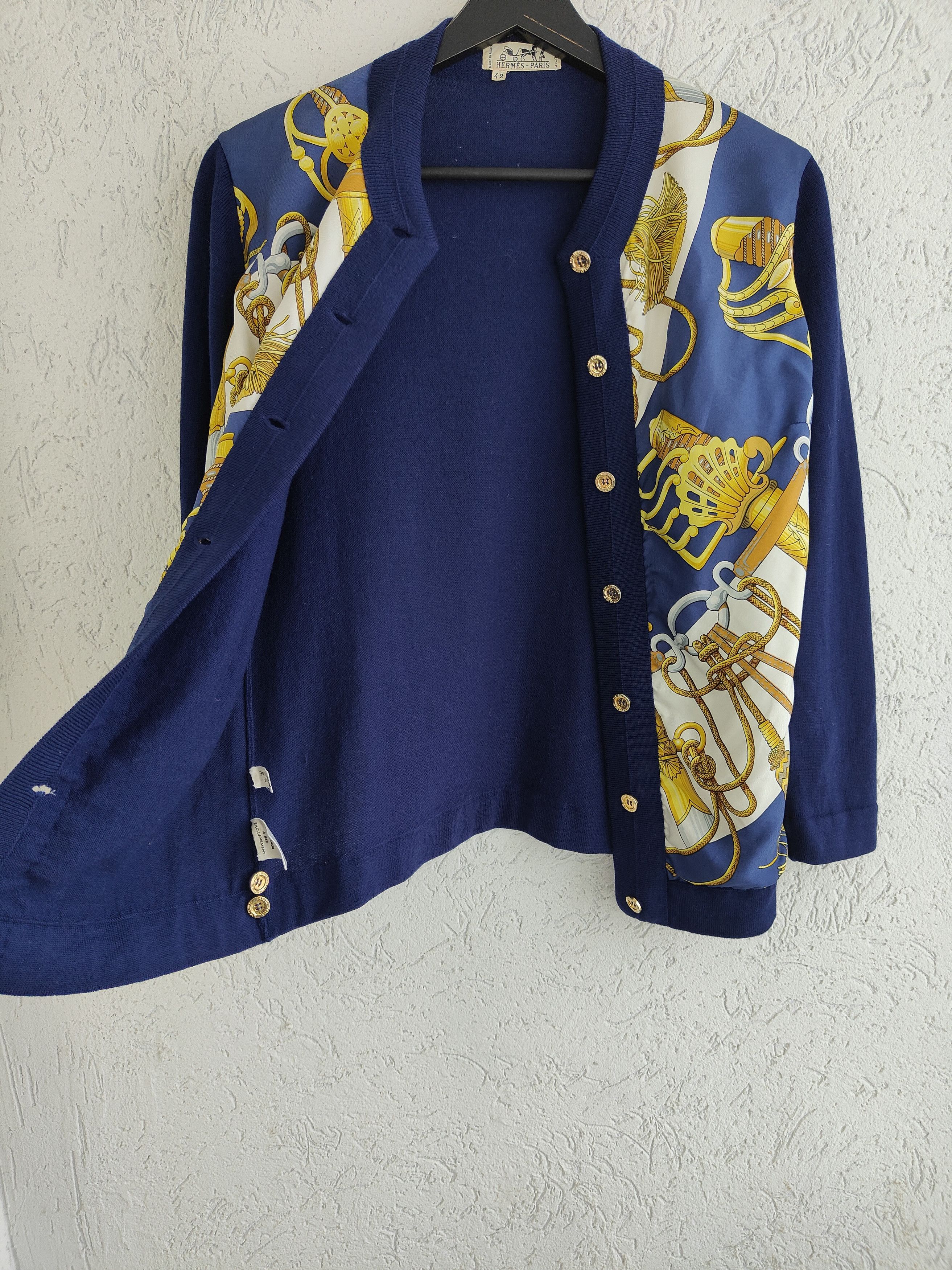 Hermes Hermes Paris Vintage Silk Cardigan Cliquetis Size S / US 4 / IT 40 - 10 Thumbnail