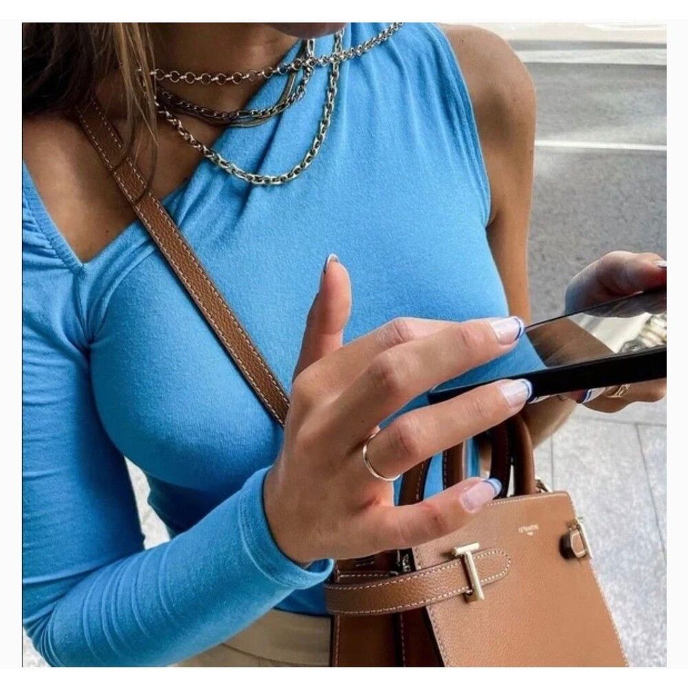 Zara Zara Asymmetrical Top Size Medium 5644/816 Size M / US 6-8 / IT 42-44 - 2 Thumbnail