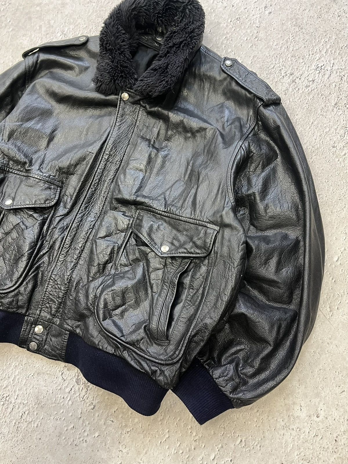 Vintage Leather Jacket Y2K Streetwear Fashion Vintage Opium Emo Punk Size US XL / EU 56 / 4 - 4 Thumbnail