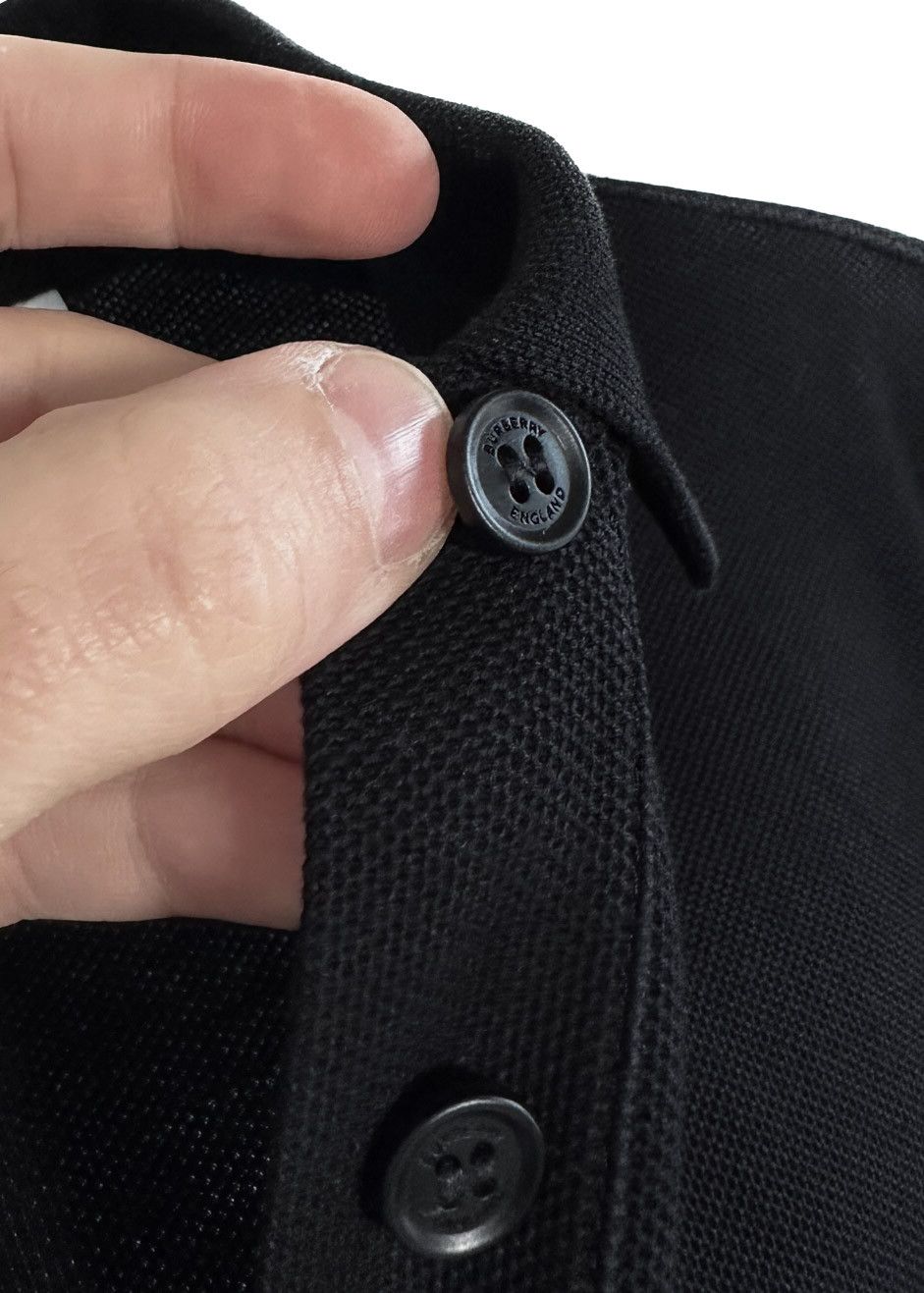 Burberry Burberry Black Copland Deer Embroidered Piqué Polo Shirt Size S / US 4 / IT 40 - 4 Thumbnail