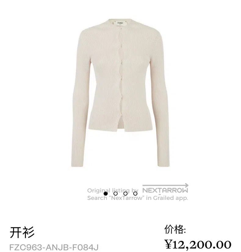 Fendi Fendi The lady's pinkish-white top Size XS / US 0-2 / IT 36-38 - 9 Thumbnail