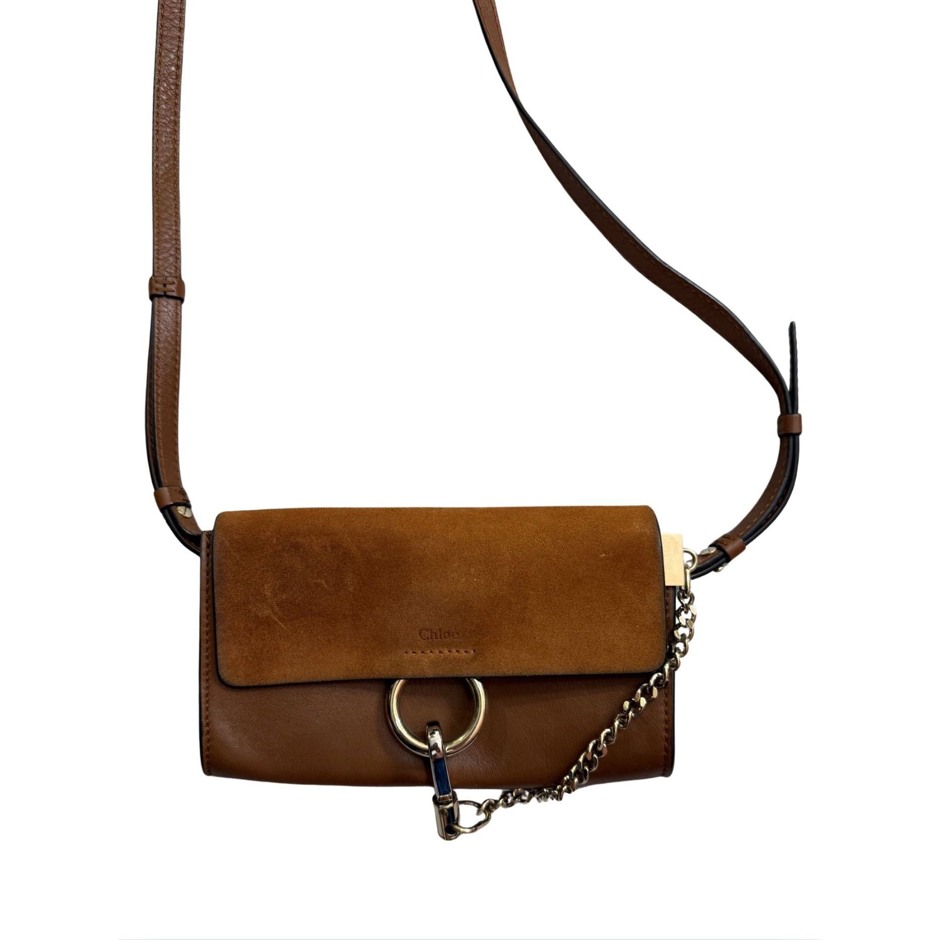 Chloe Chloe Faye Brown Suede Leather Mini Bag GUC Size ONE SIZE - 2 Thumbnail