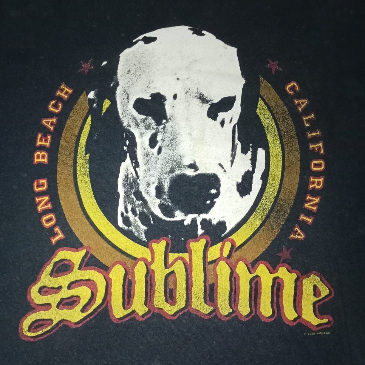 Sublime - dalmation lou dog, long beach tshirt.