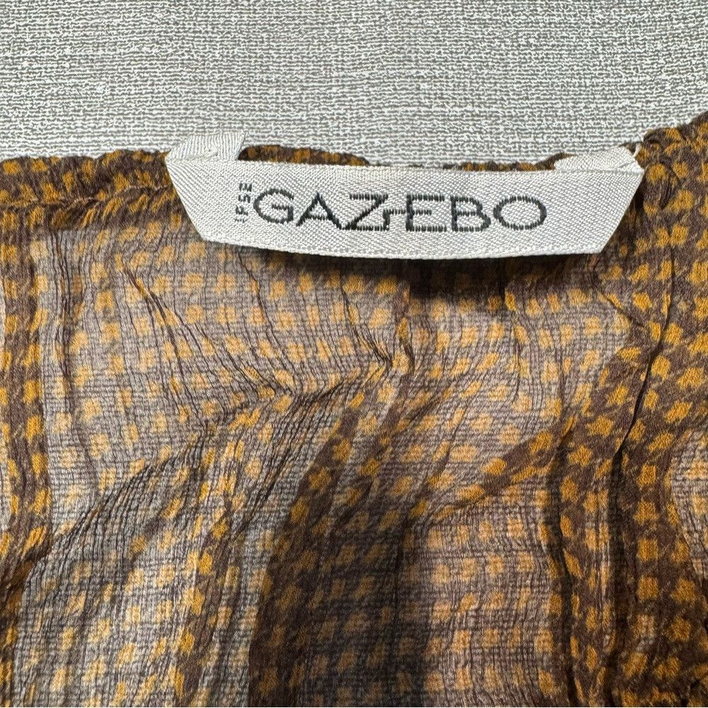 Other Ipse Gazebo Silk Long Sleeve Gingham Print Brown Blouse Mad Size S / US 4 / IT 40 - 7 Thumbnail