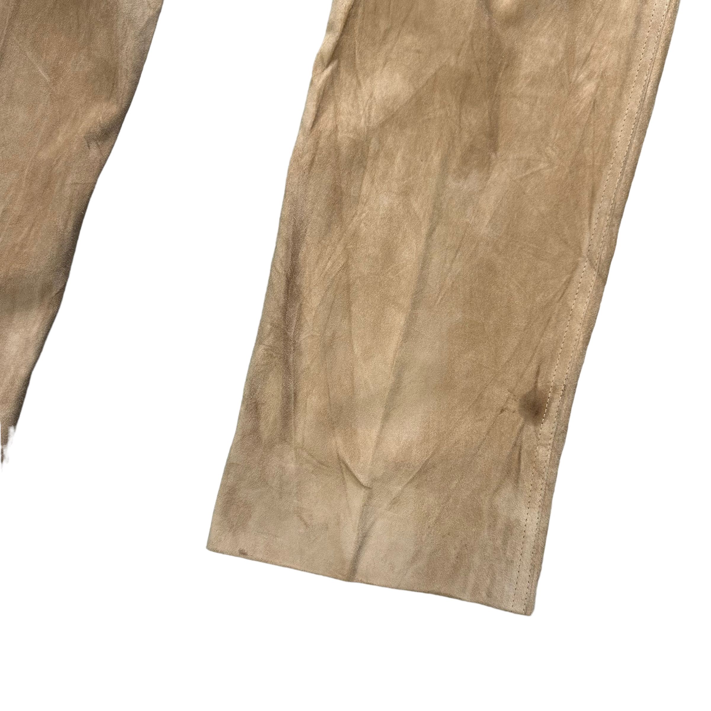 Jean-Louis Scherrer VINTAGE JEAN LOUIS SCHERRER SUEDE LEATHER PANT #8397-007 Size 26" / US 2 / IT 38 - 12 Thumbnail