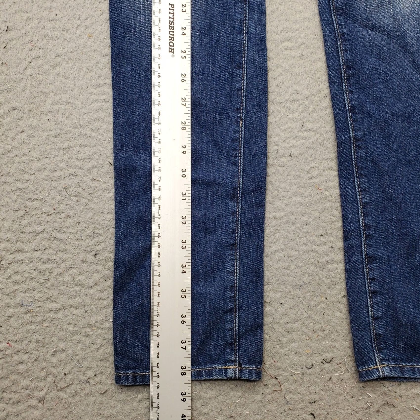 Denime Bullhead Skinny Jeans Womens 5 Blue Denim The 215 Slim Slouch Faded Whiskered Jeans Size 27" / US 4 / IT 40 - 3 Thumbnail