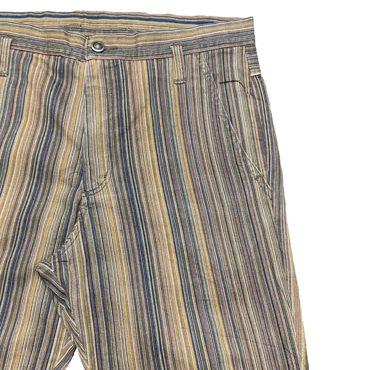Japanese Brand CUSTOM CULTURE PinStriped Denim Flare Jeans Size US 30 / EU 46 - 5 Thumbnail