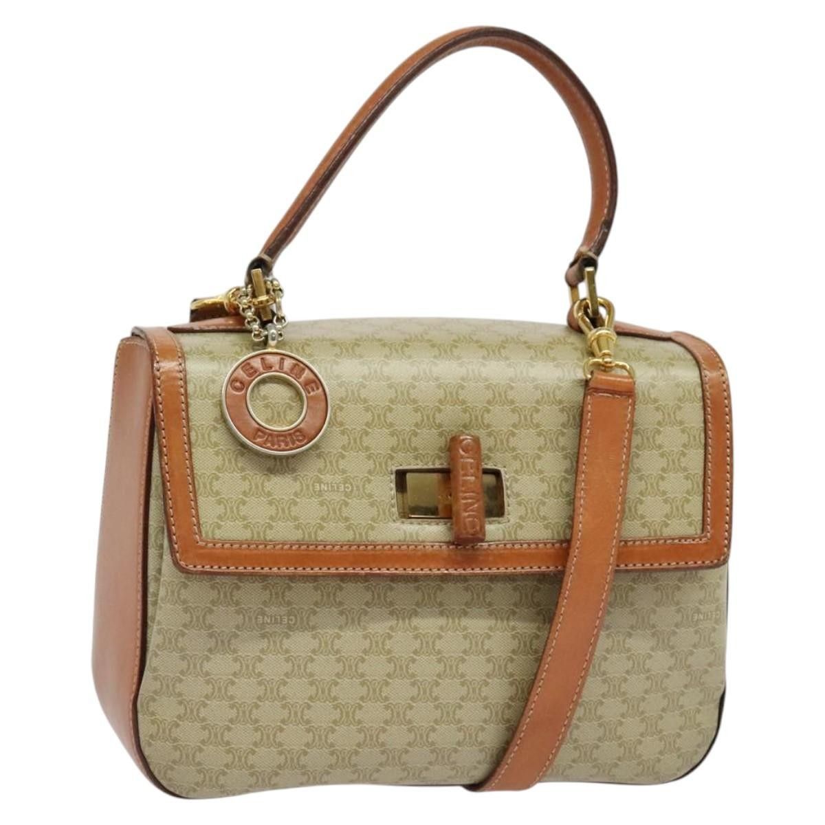 Celine Celine Vintage Convertible Top Handle Bag Macadam Coated Canvas Size ONE SIZE - 1 Thumbnail
