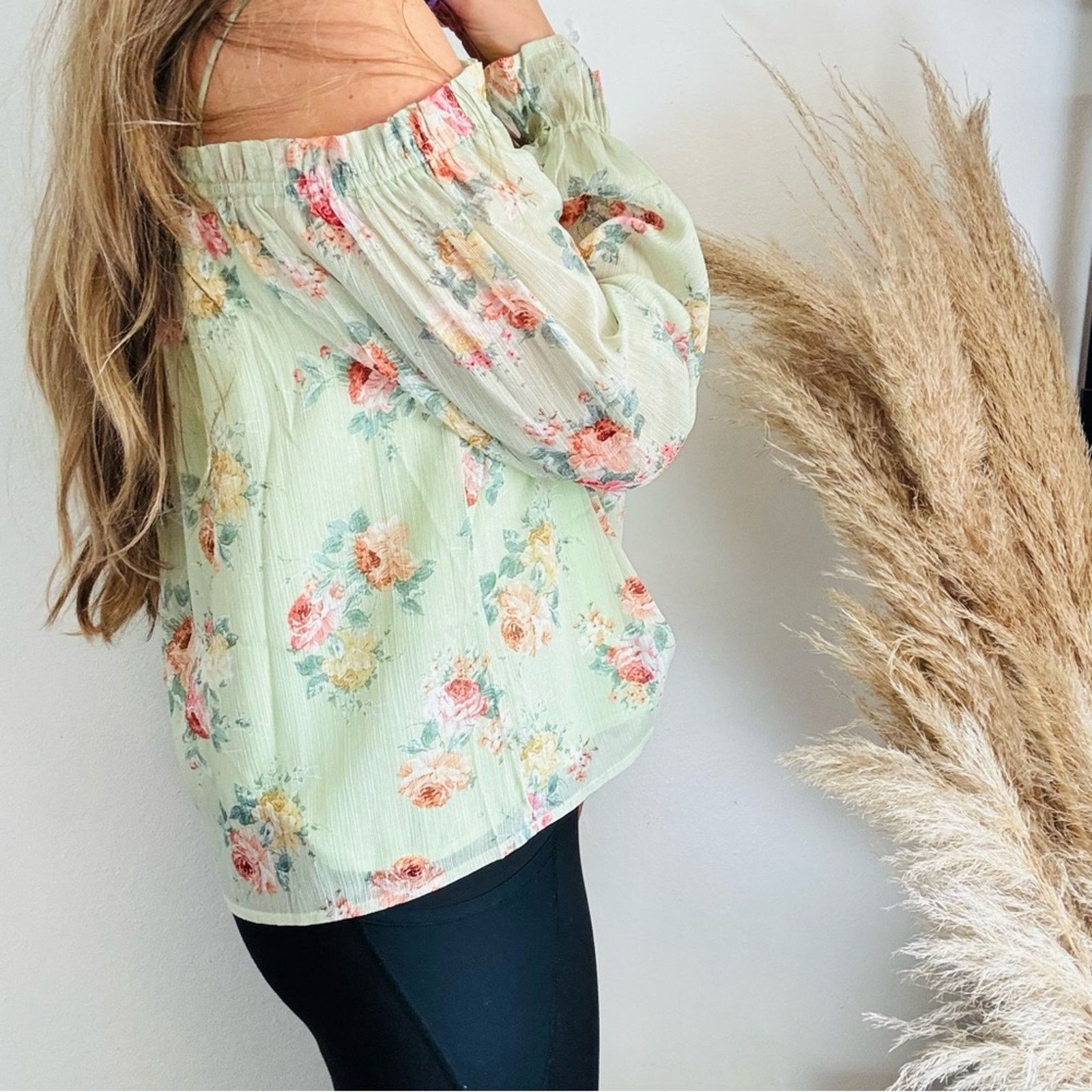 Anthropologie NEW ANTHROPOLOGIE Mint Green Floral Tank Blouse Shirt Top M Size M / US 6-8 / IT 42-44 - 12 Thumbnail